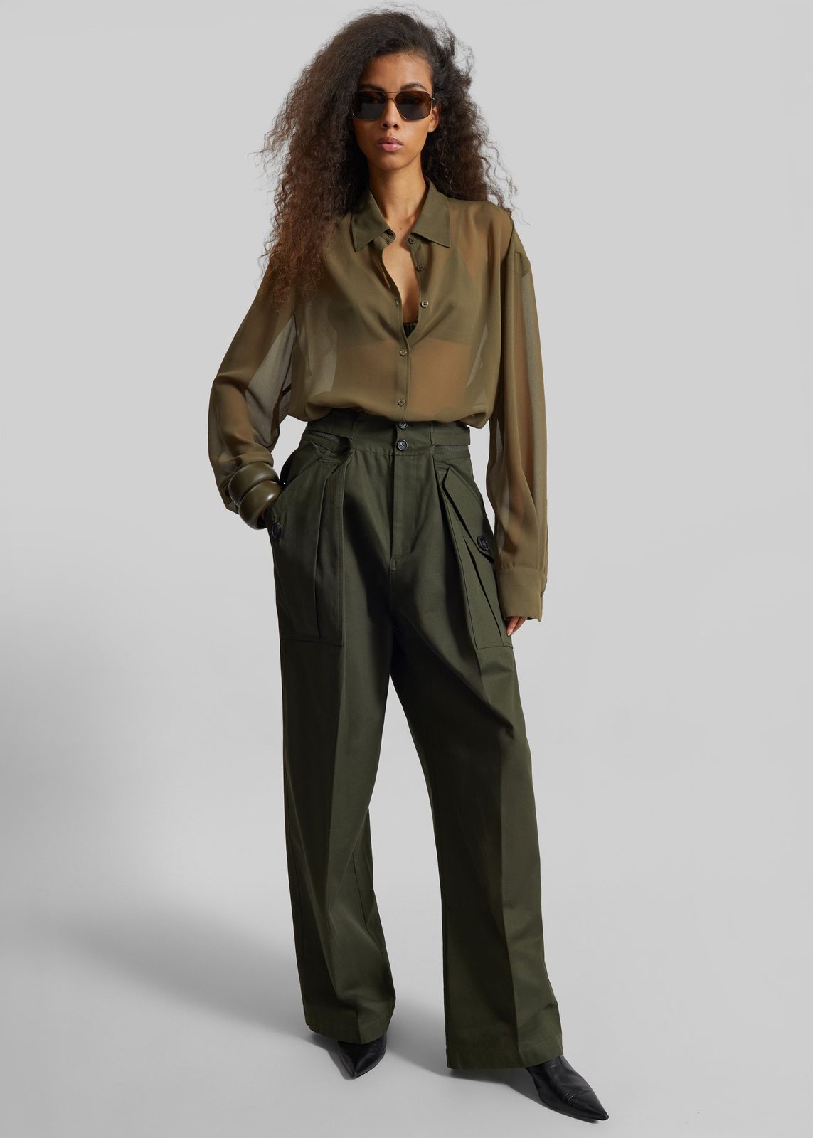 Tova Cargo Pants - Deep Green