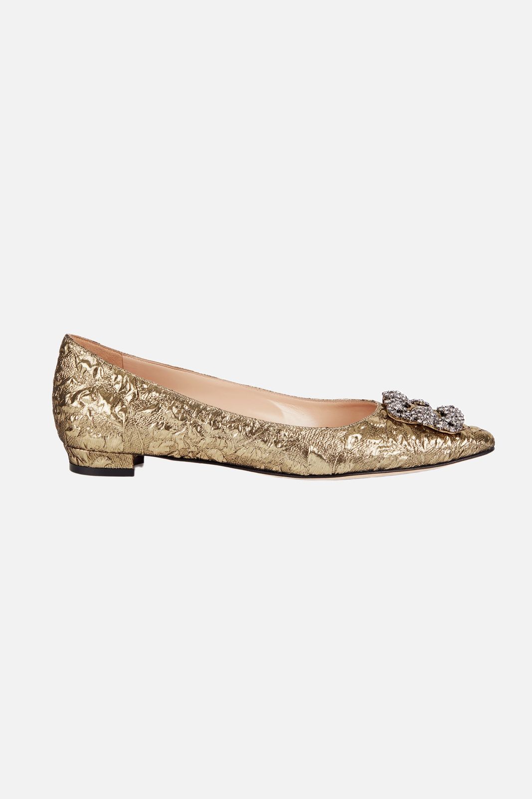 Hangisi Flat in Gold Double Warp Floral
