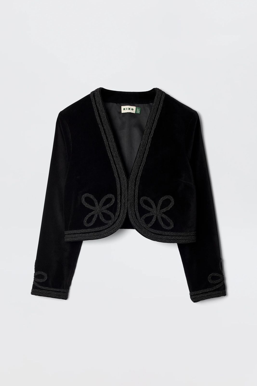 Kesia - Clover Appliqué Black