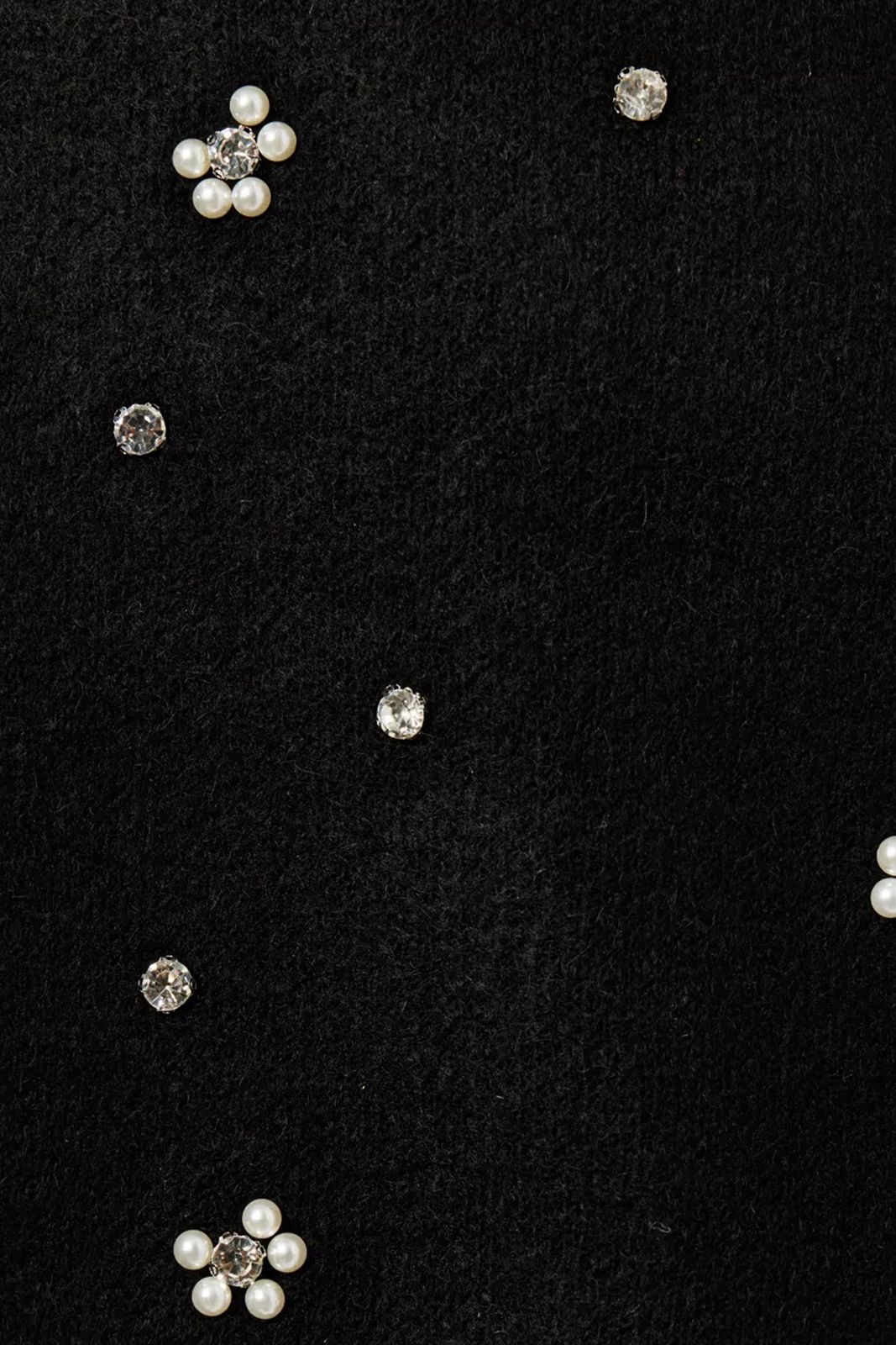 Luna Black Embellished Knitted Cardigan
