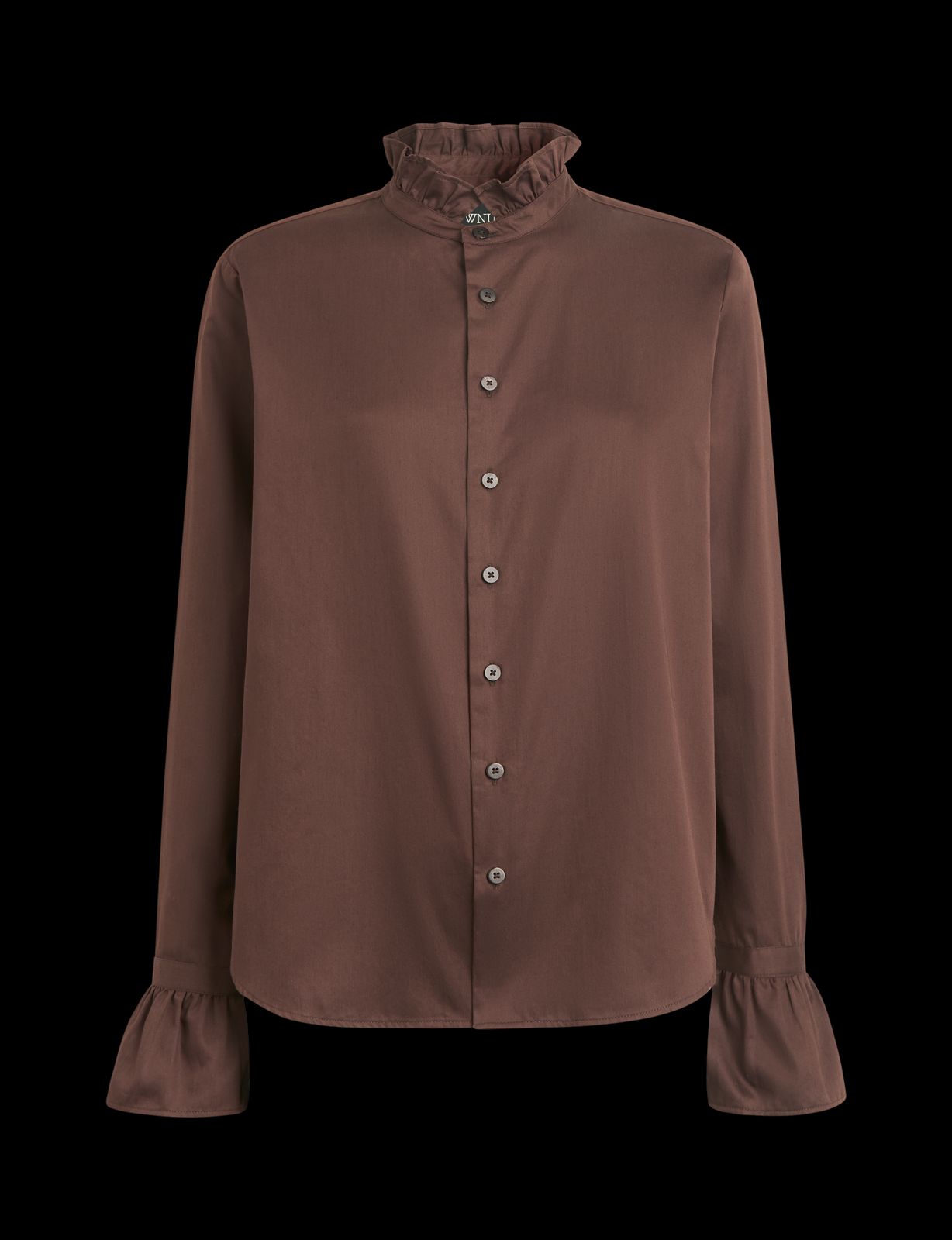 Kew Blouse: Poplin Cotton, Chocolate