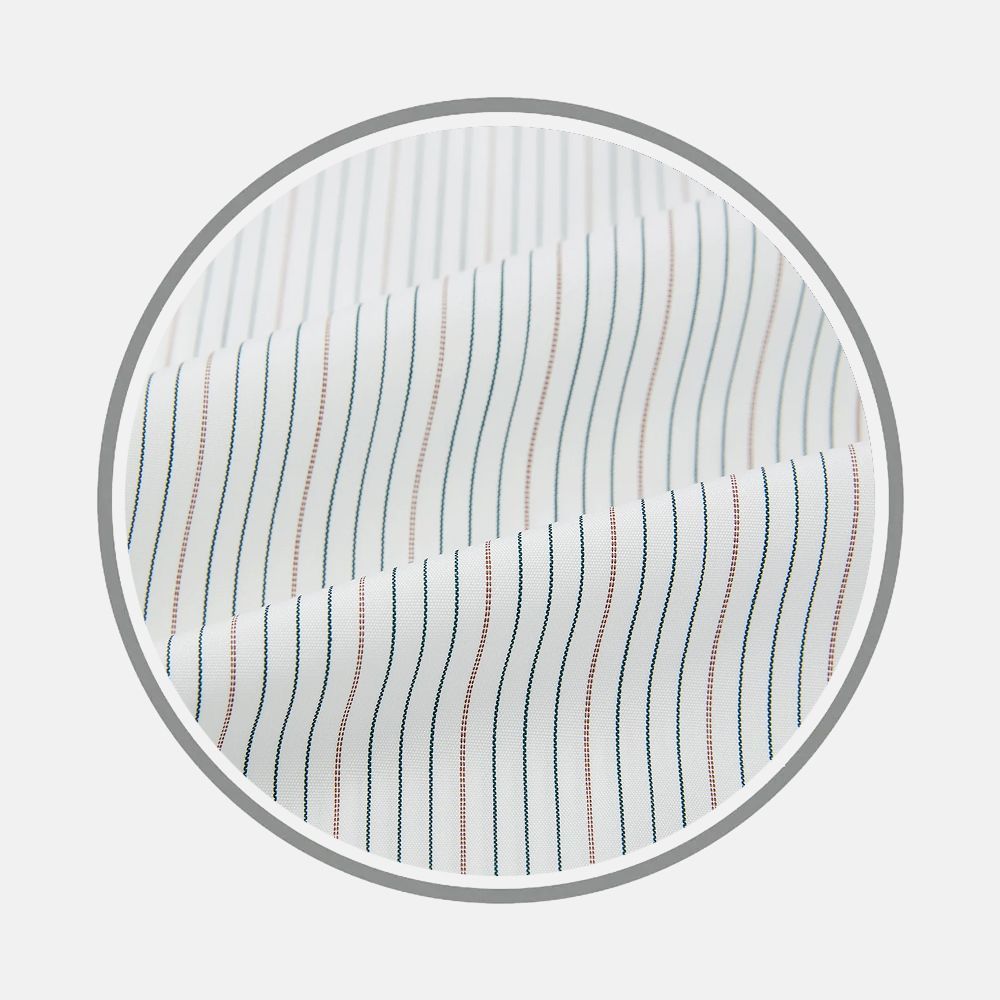 Petrol Hairline Stripe Fabric
