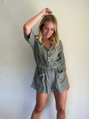 Suzanne Linen Playsuit