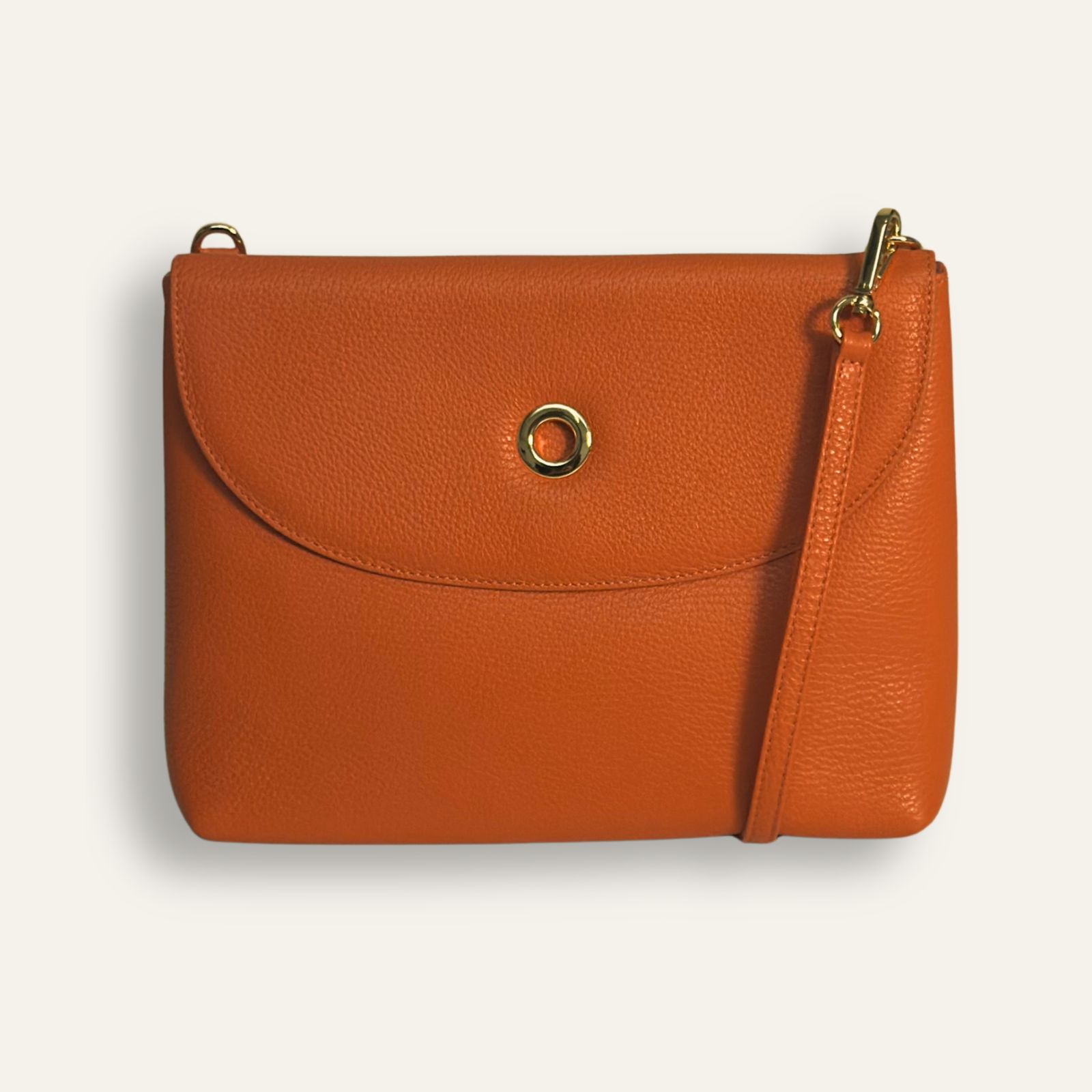 Preloved Jasmine Crossbody | Tangerine with Gold hardware