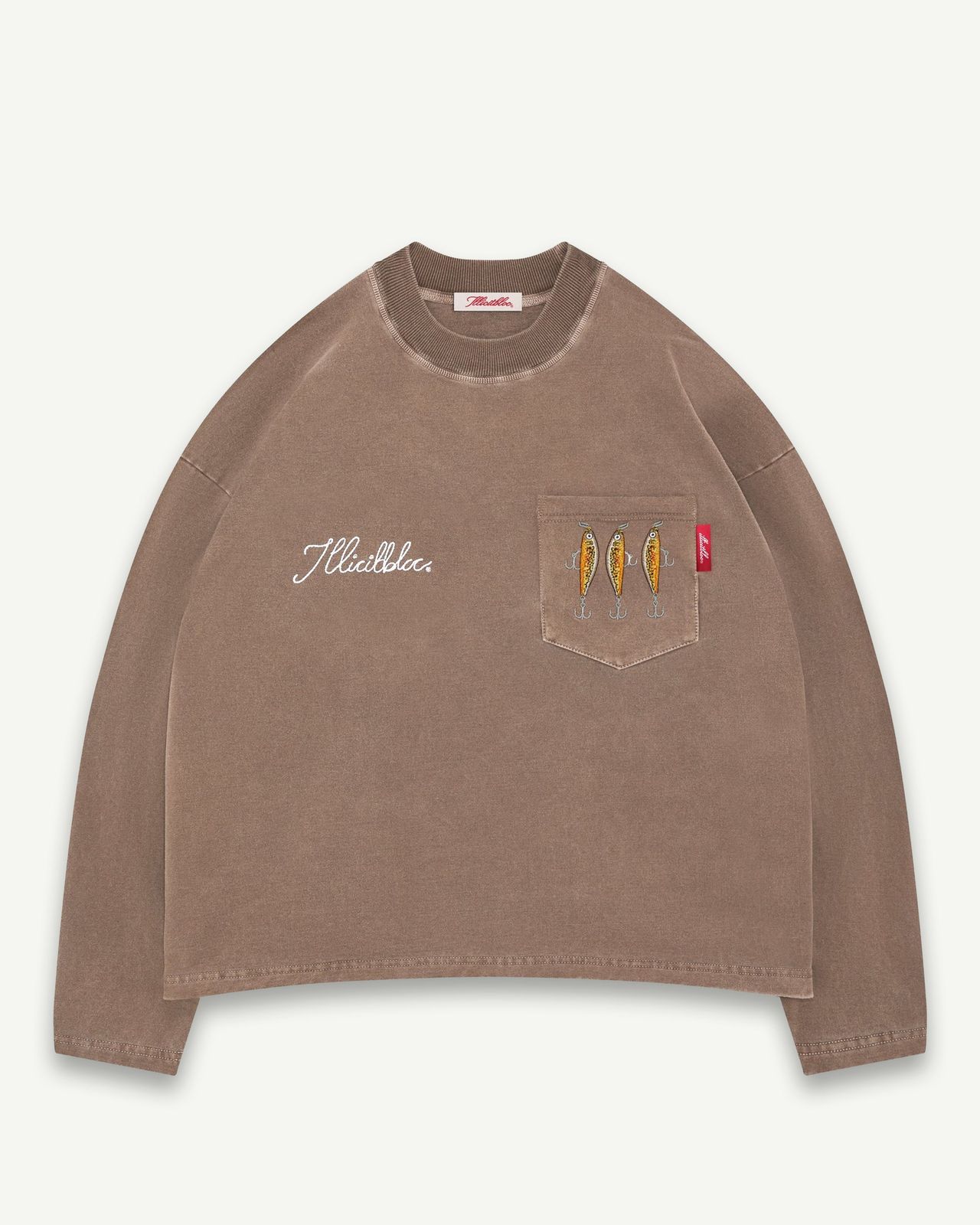 BAIT CLOUDWEAVE™ POCKET LONG SLEEVE T-SHIRT - WASHED BROWN