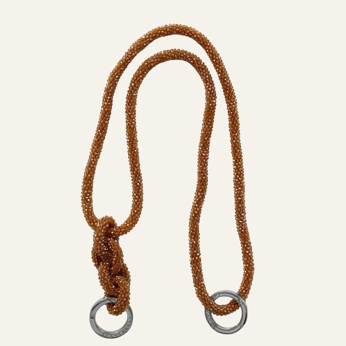 Kings Knot Strap | Amber Sparkle with Silver hardware