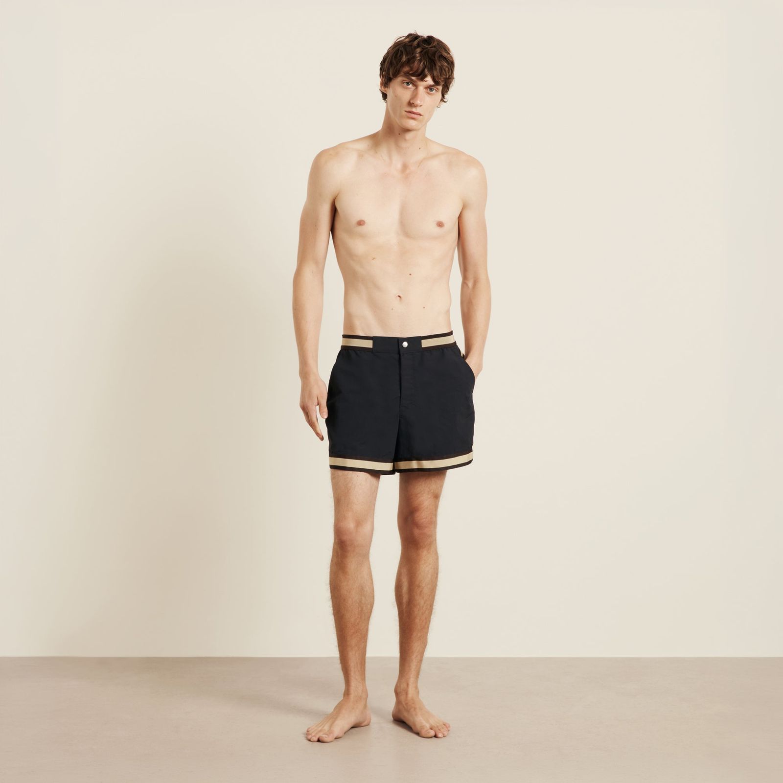 Recycled Nylon Baller Swimshort - Black