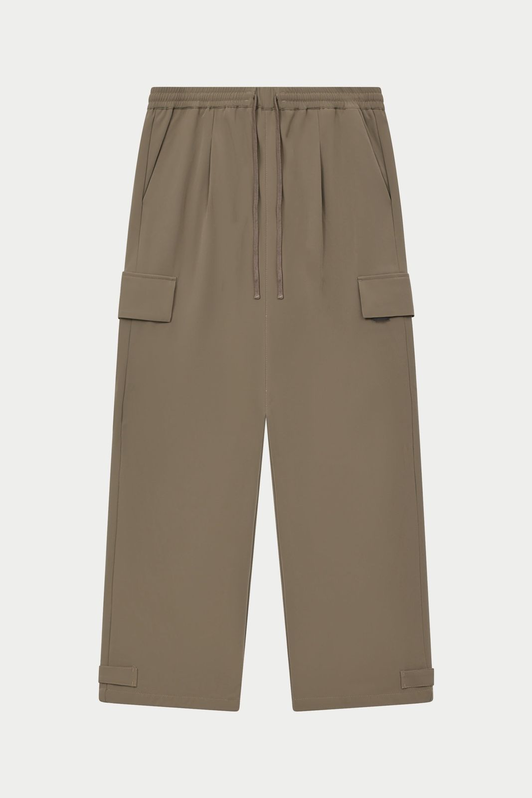 TECHNICAL WIDE LEG TROUSERS - KHAKI