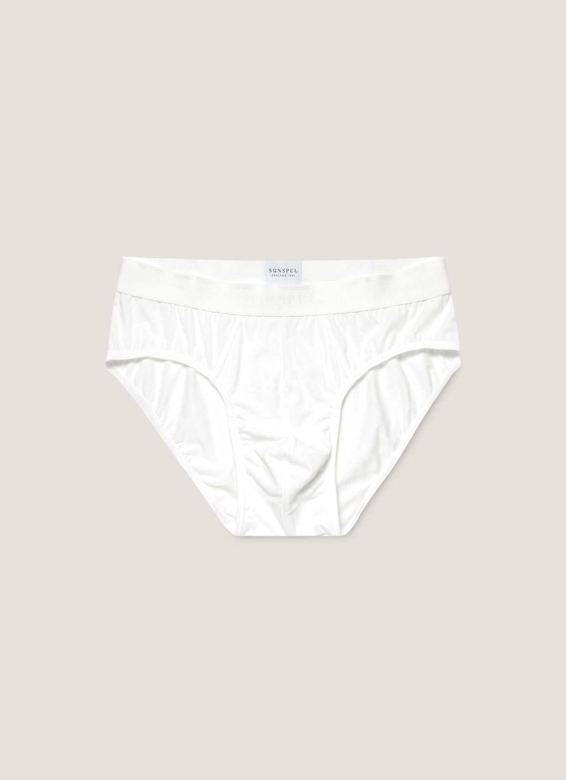 Men's Stretch Cotton Briefs in White