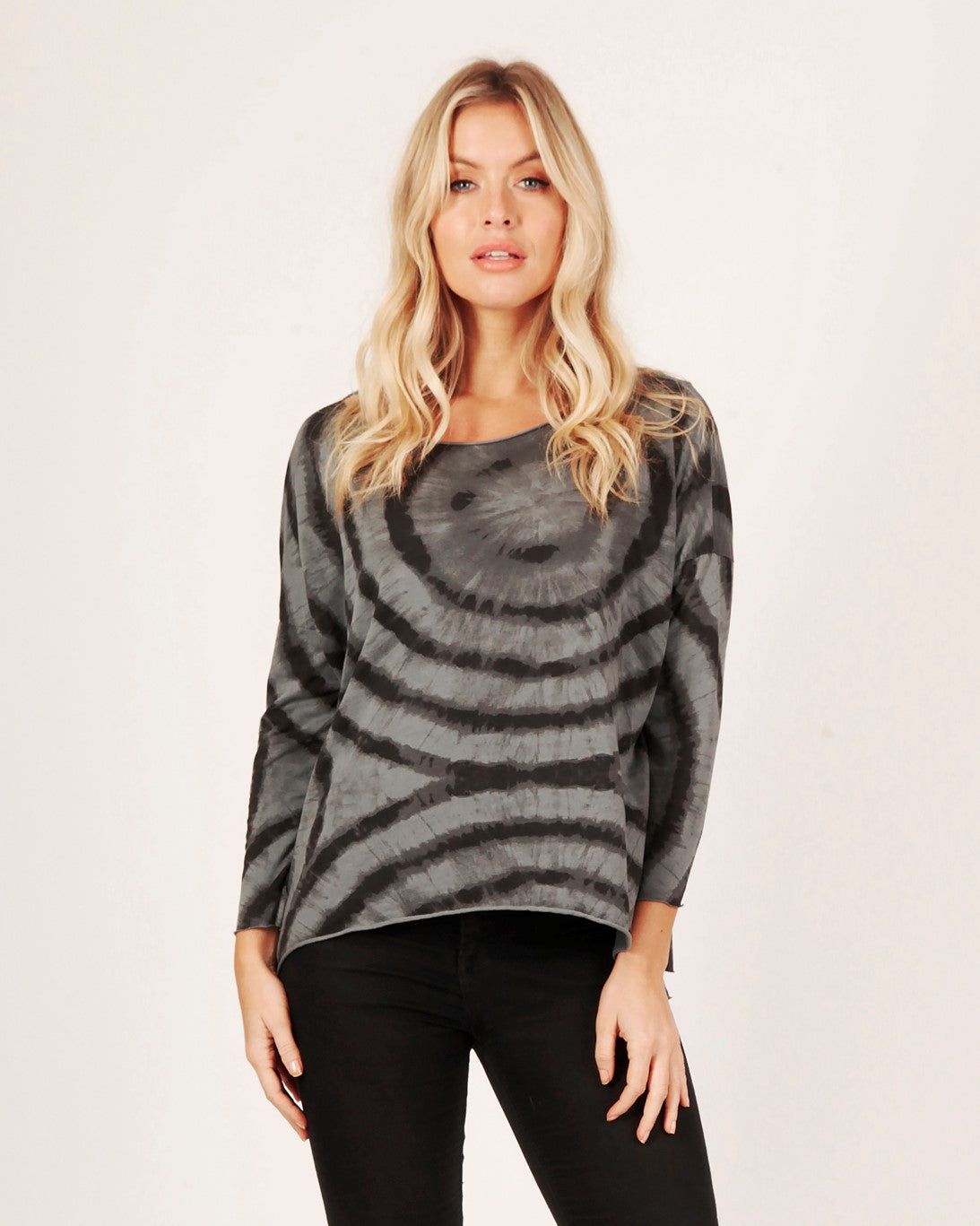 Joanna Tie Dye Raw Edge Cotton Top
