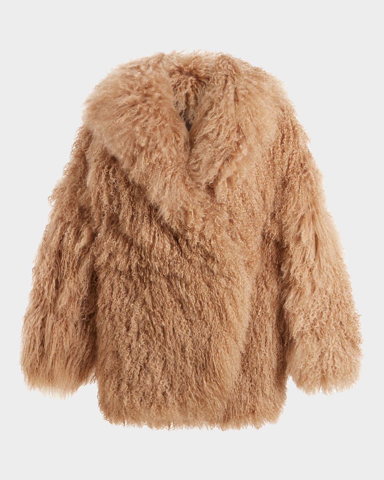 Maryam Coat in Mongolian Shearling