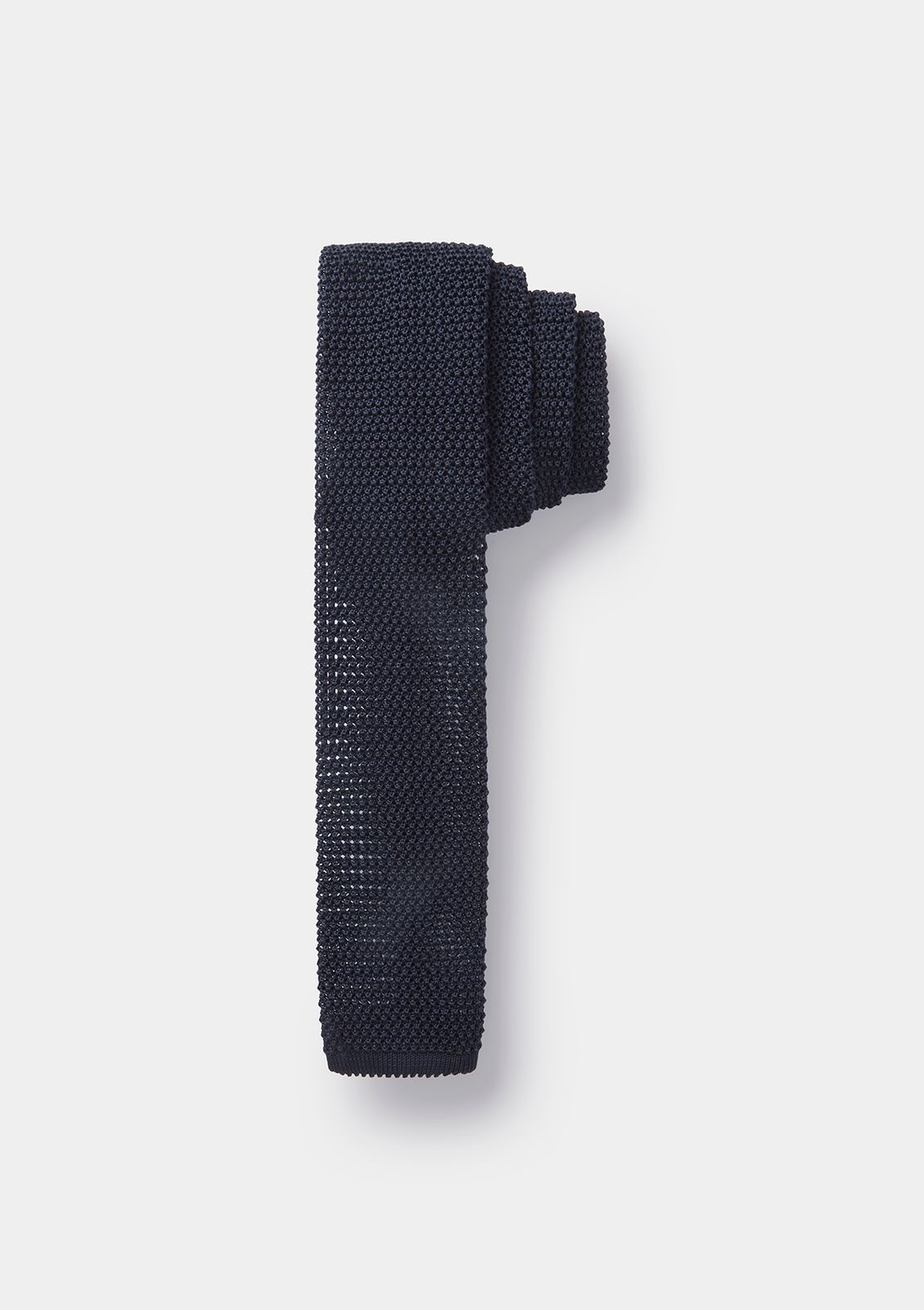 Ink Navy Silk Knitted Tie