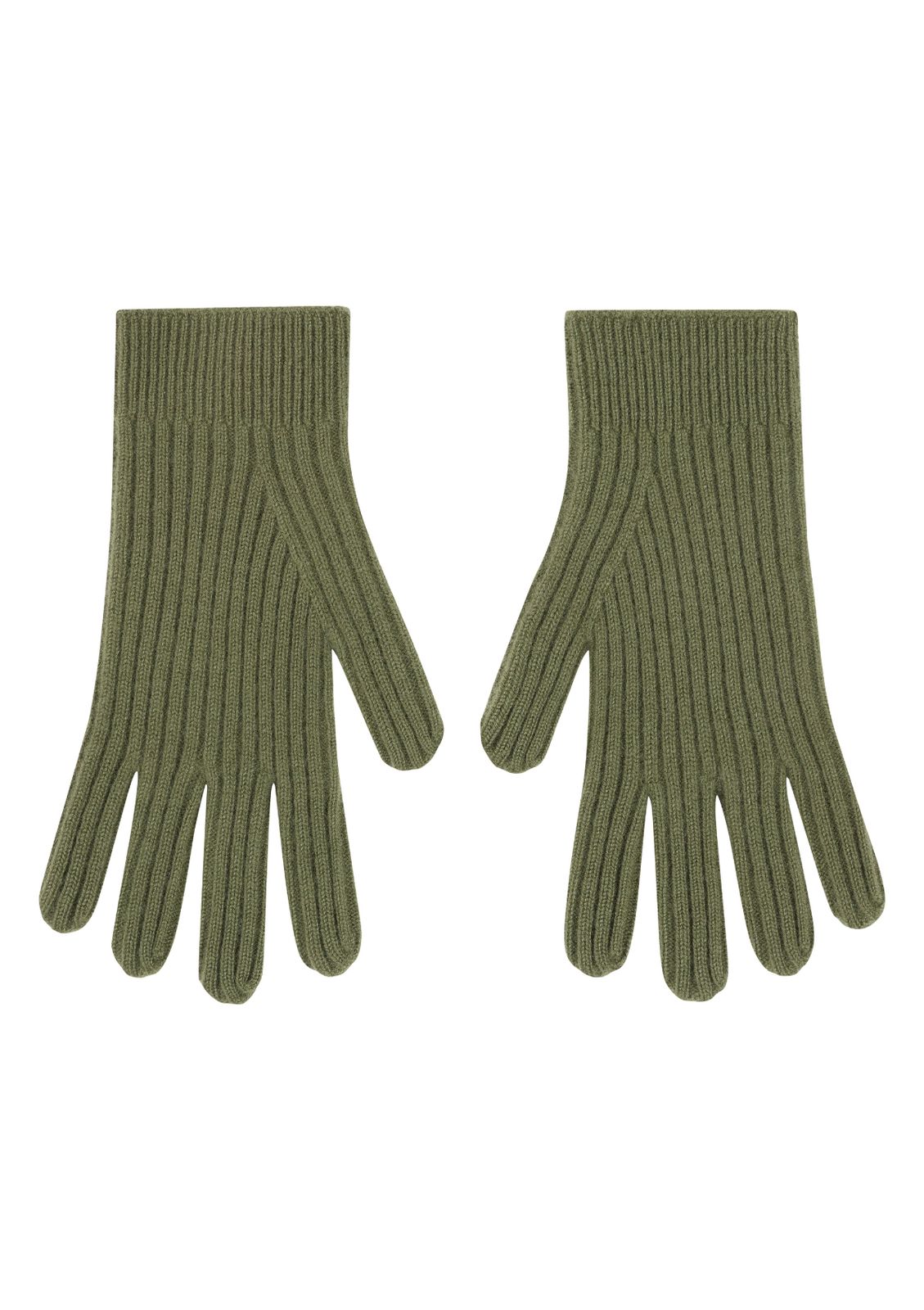 Mens Cashmere Gloves In Bayleaf Green