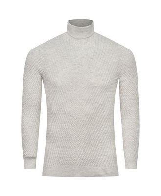 Ecru Textured Turtleneck