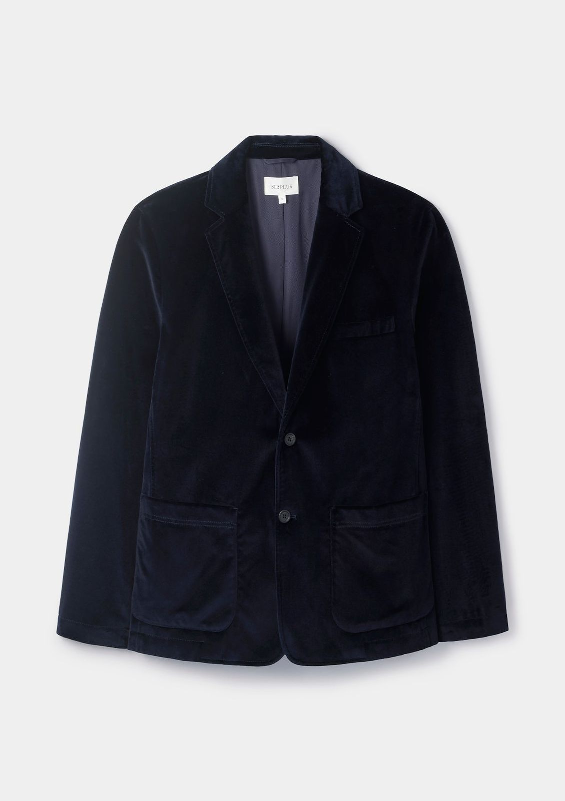 Midnight Navy Velvet Blazer