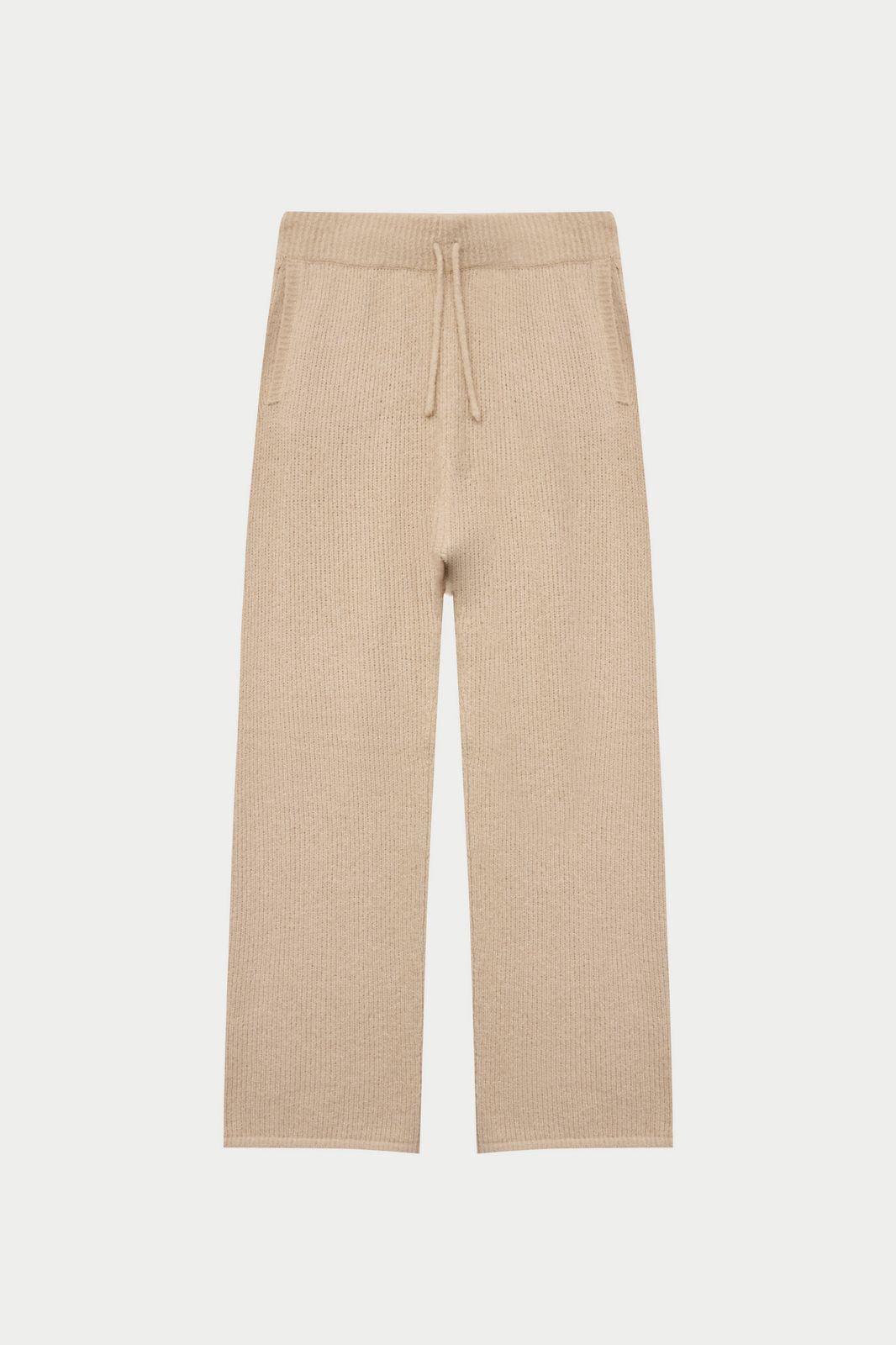 BOUCLE KNIT PANTS - STONE