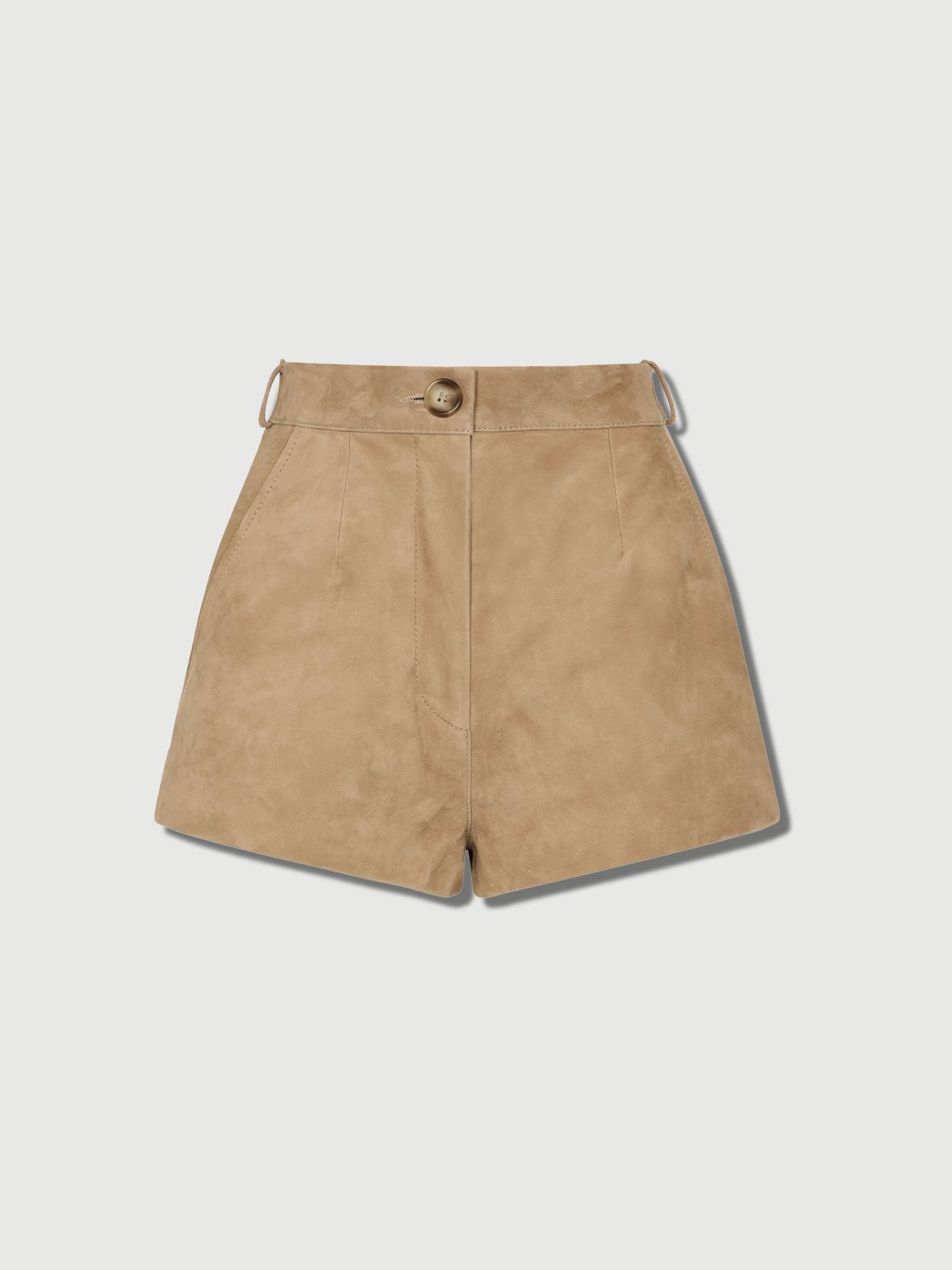 The Delilah Suede Shorts Beige