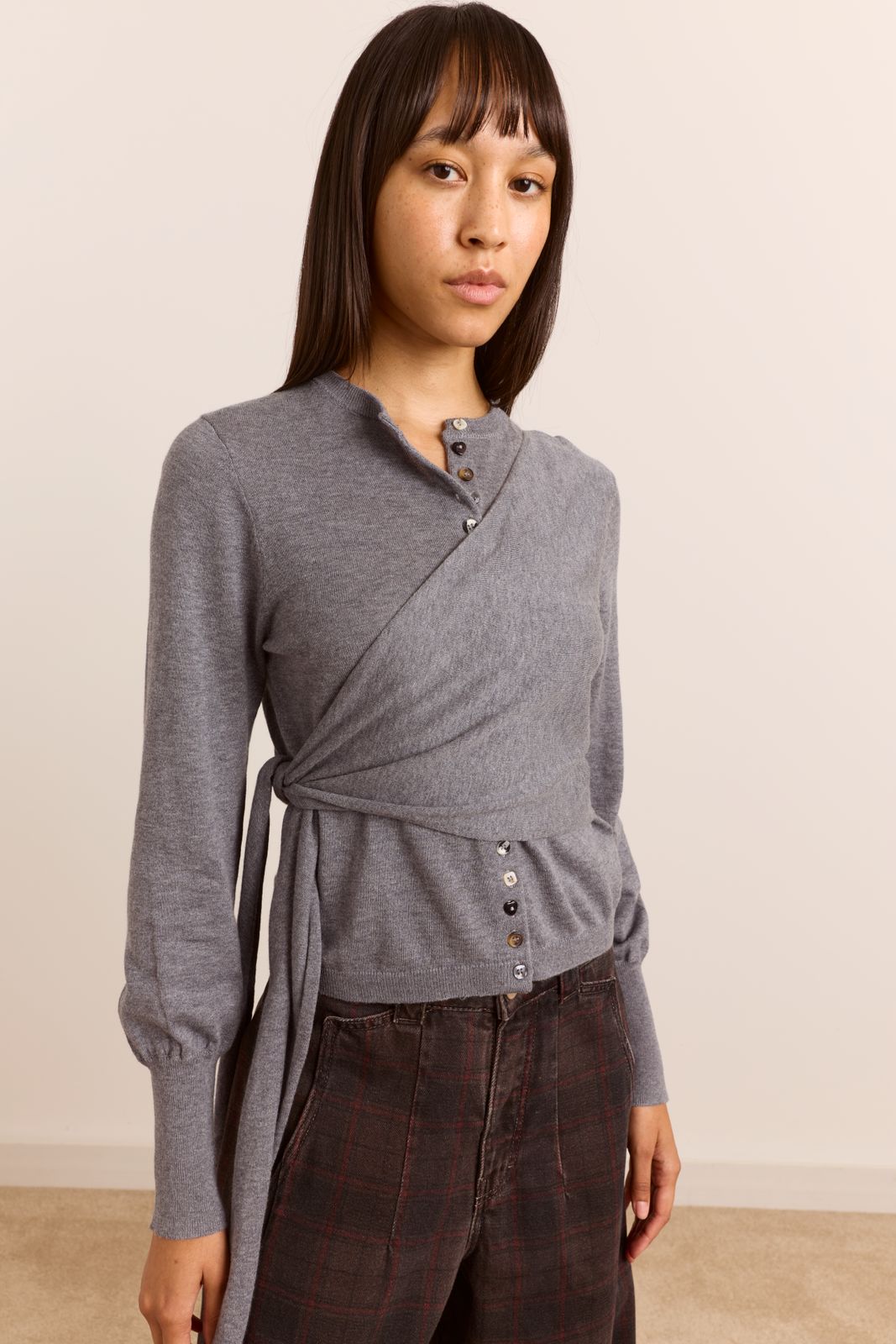 Venna Wrap Cardigan - Grey