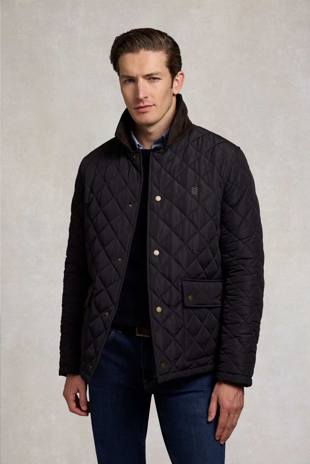 Men's Country Quilted Jacket (Ink Navy)