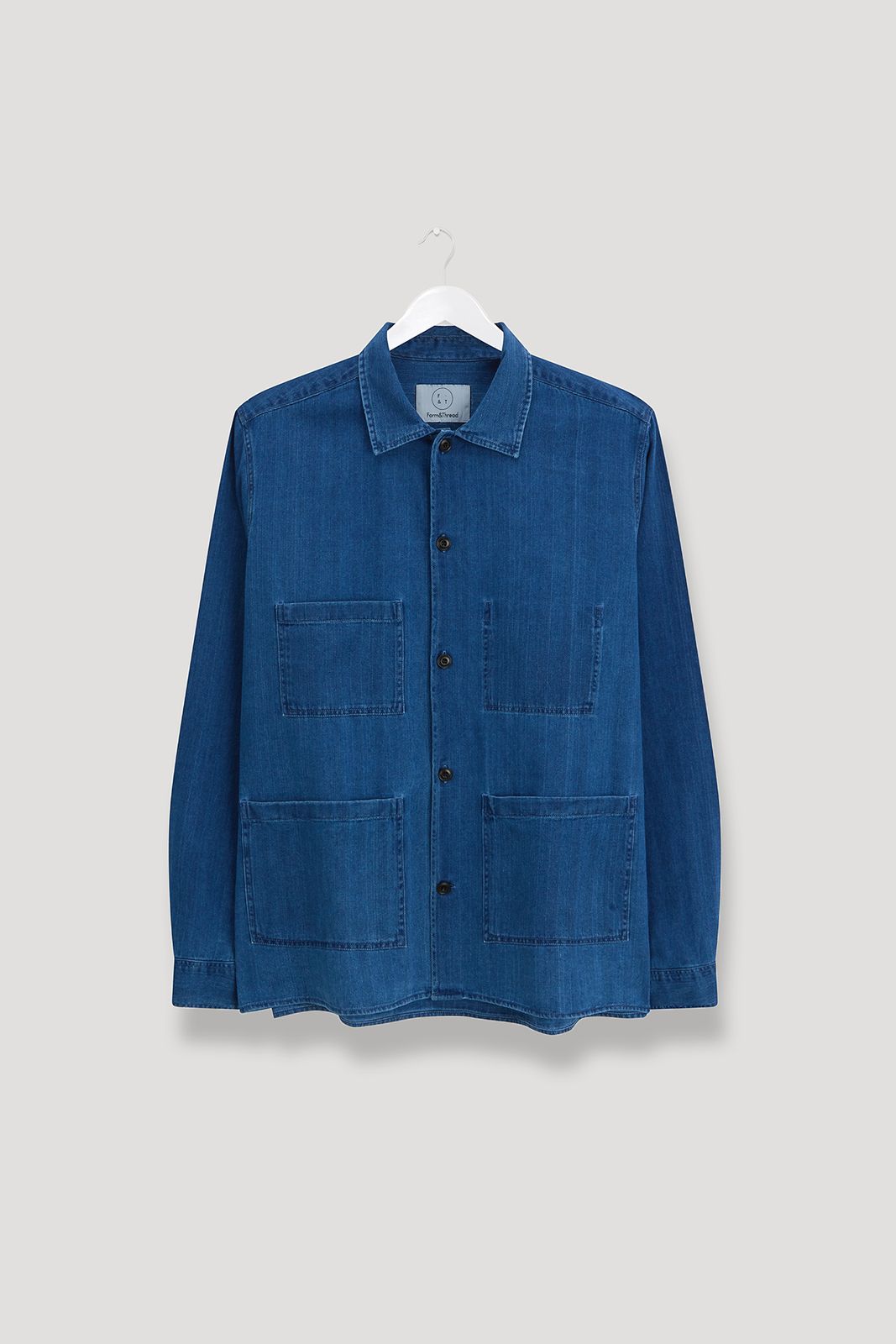 Indigo Herringbone Atelier Overshirt