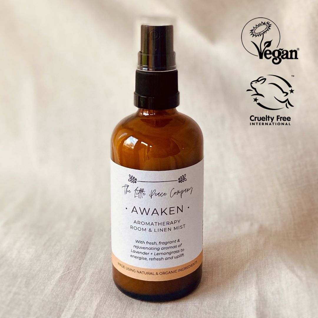 Awaken | Organic Essential Oil Atmosphere &amp; Linen Mist | Lavender + Lemongrass | 100ml