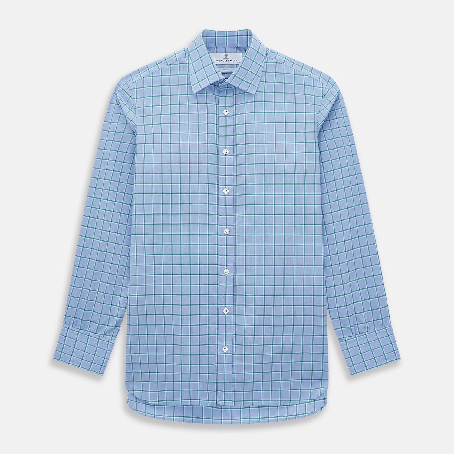 Blue and Green Windowpane Mayfair Shirt