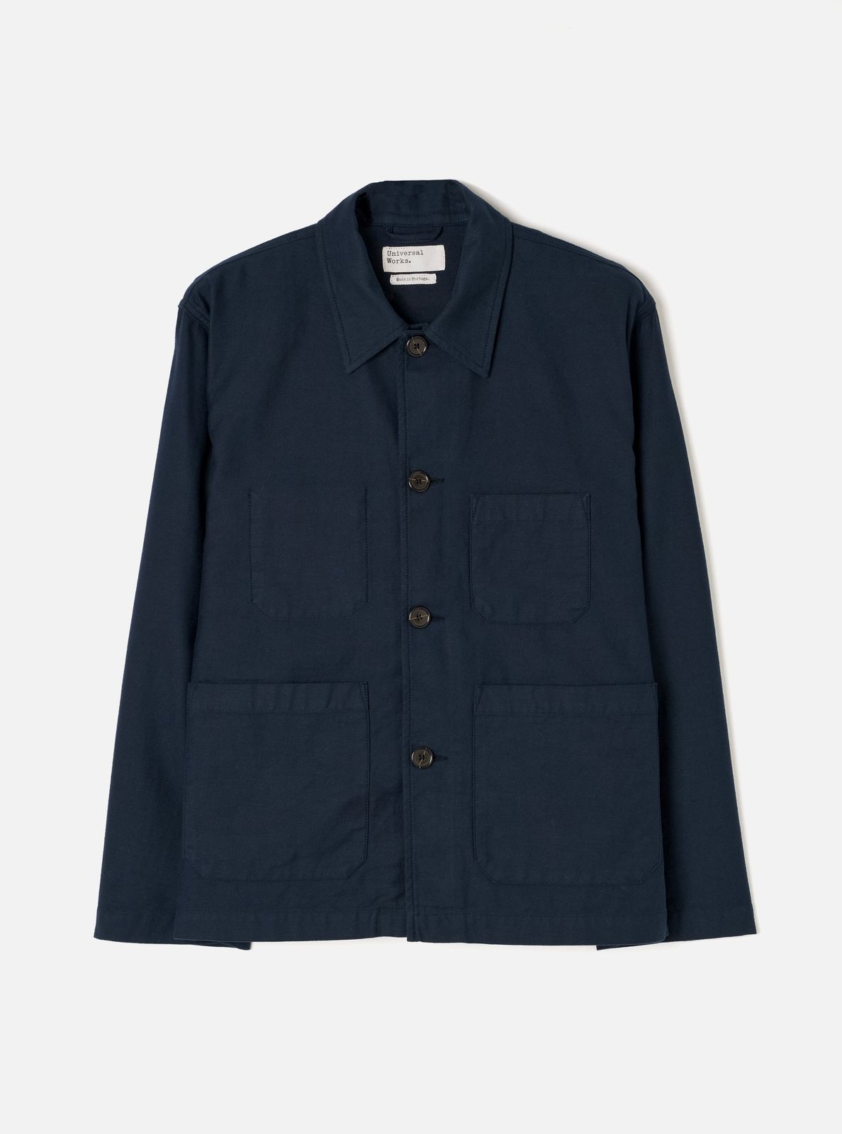 Navy Slub Sateen Ives Jacket