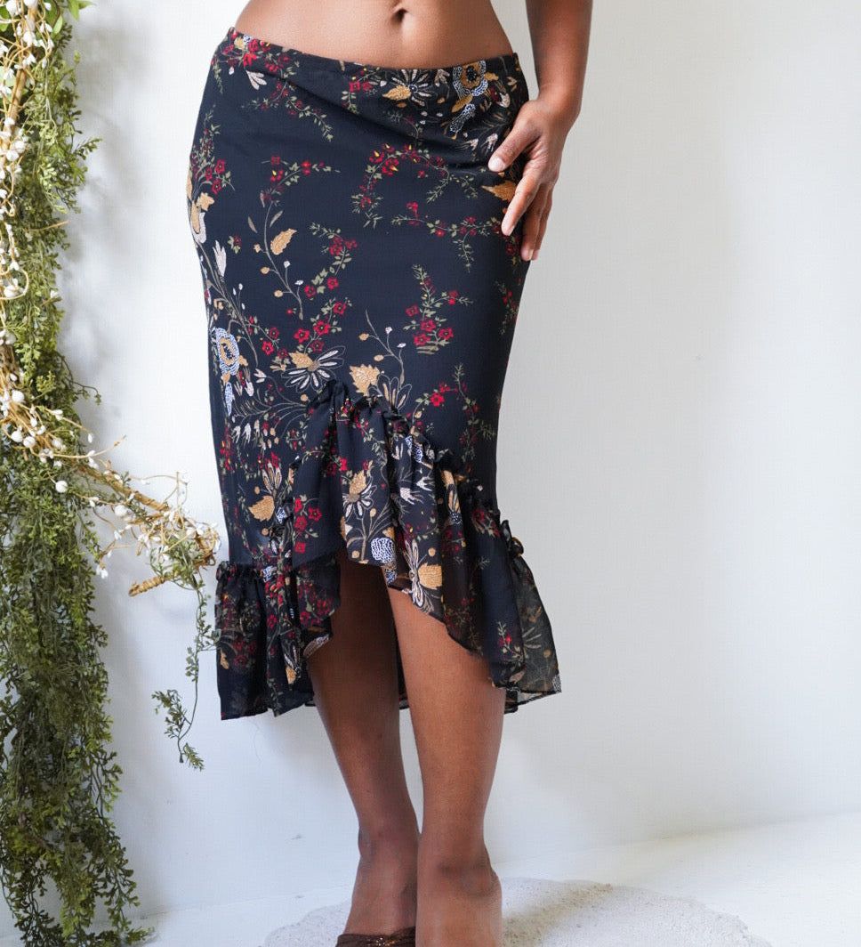 Vintage Y2K Tiny Floral Paisley Skirt