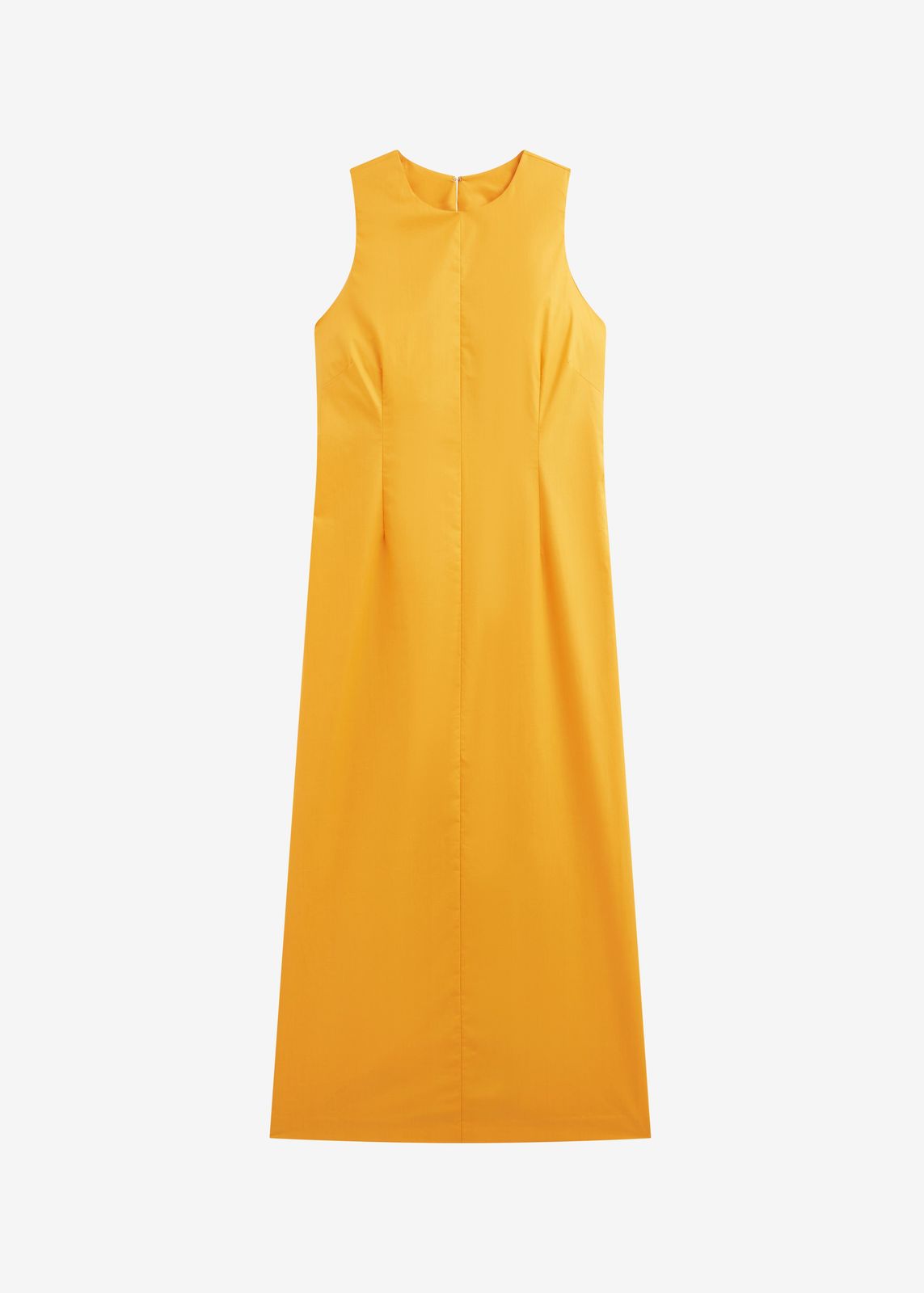 Carinola Poplin Open Back Midi Dress - Orange