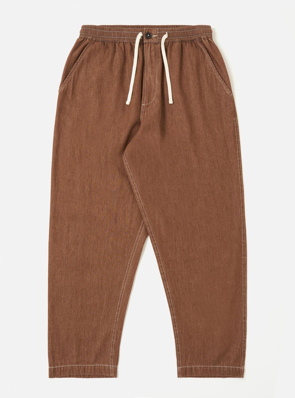 Brown Meco Denim Hi Water Trouser