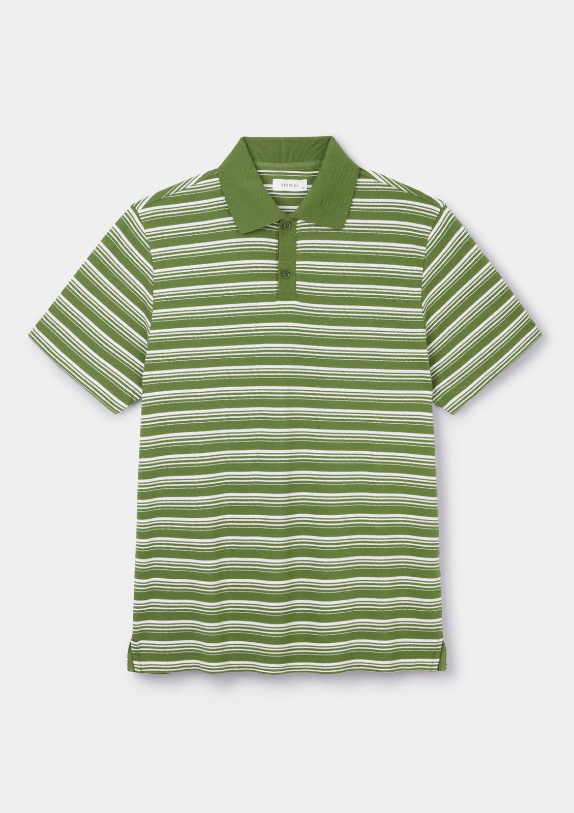 Cactus Green Stripe Tennis Polo