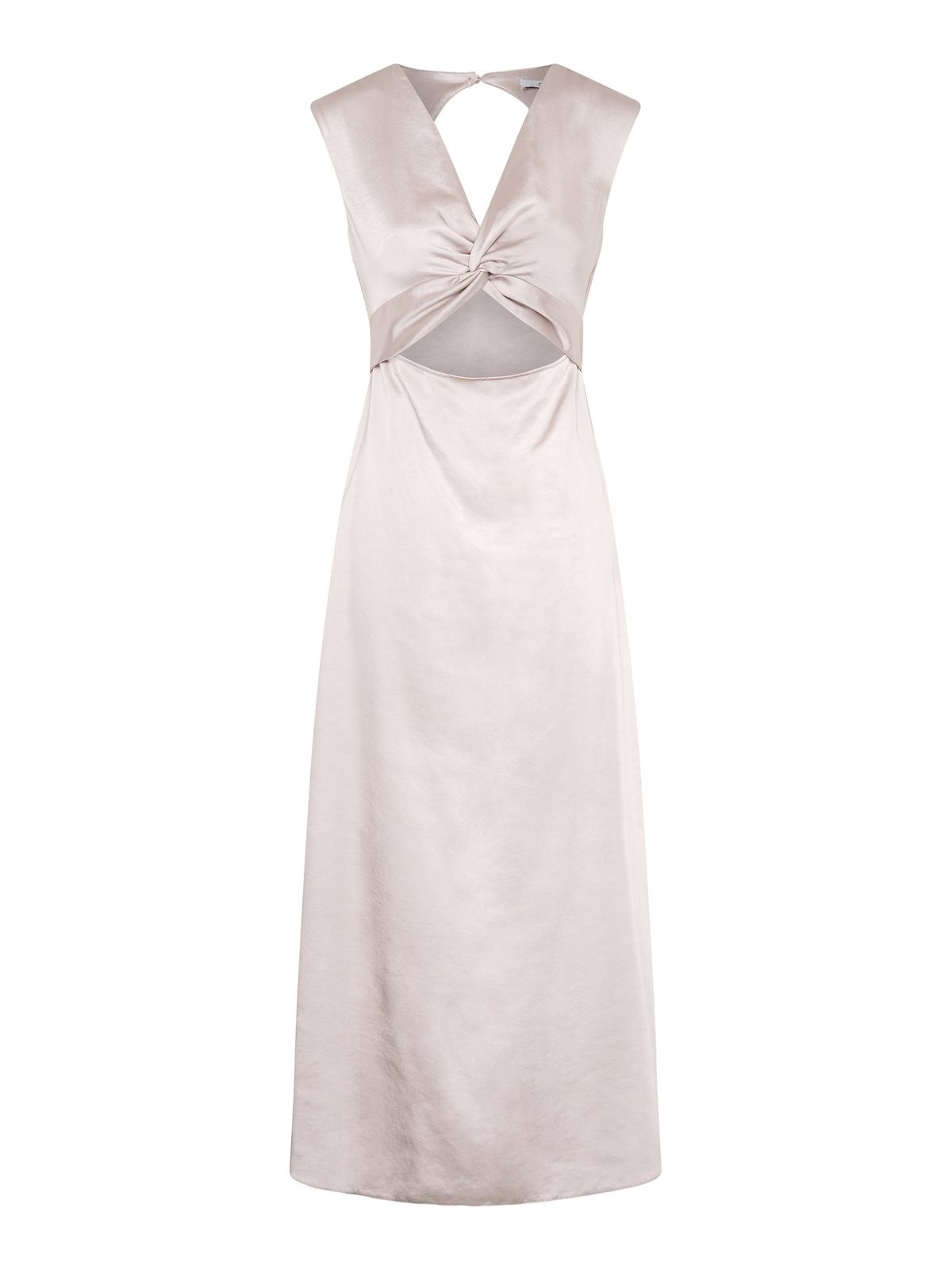 Marin Twist Front Dress In Silver