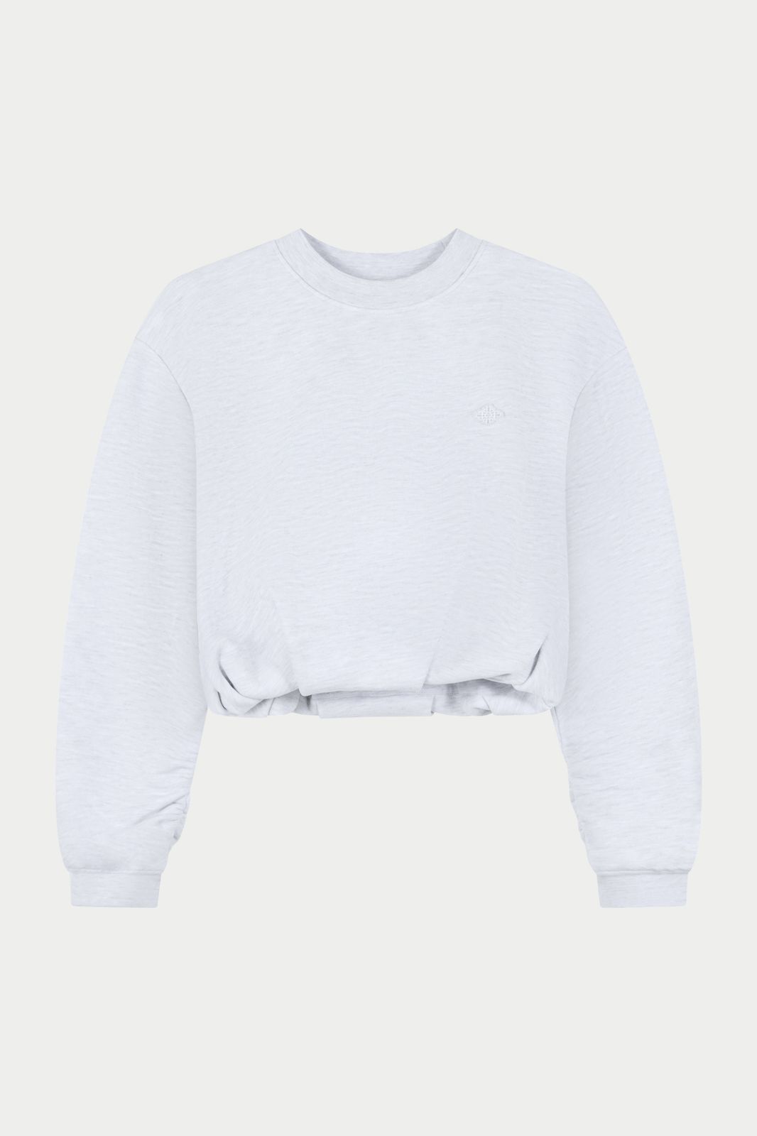 BALLOON HEM CREW - GREY MARL