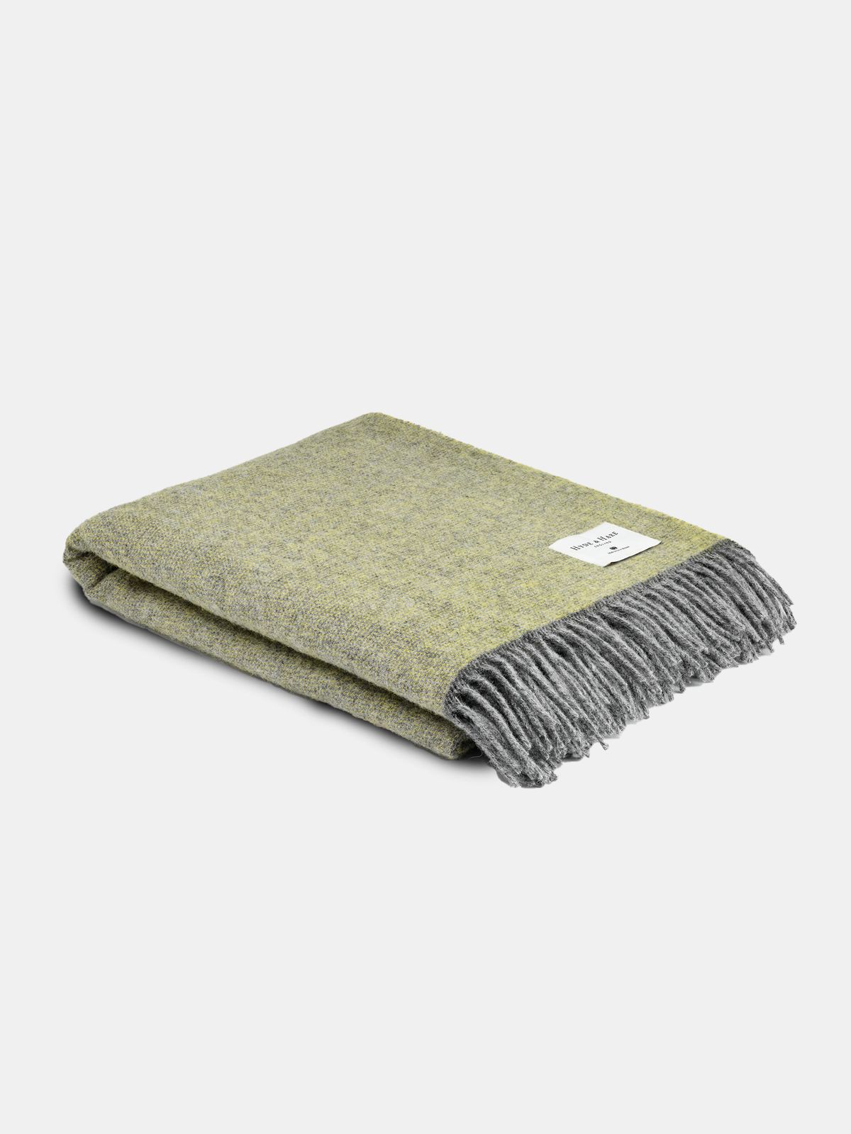 The Fortrose Wool Throw - Cosy Lemon