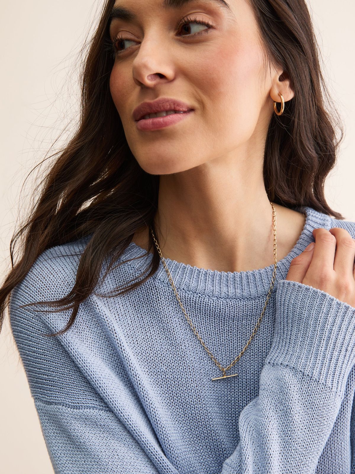 Delphine Silk Linen Sweater Lavender Blue