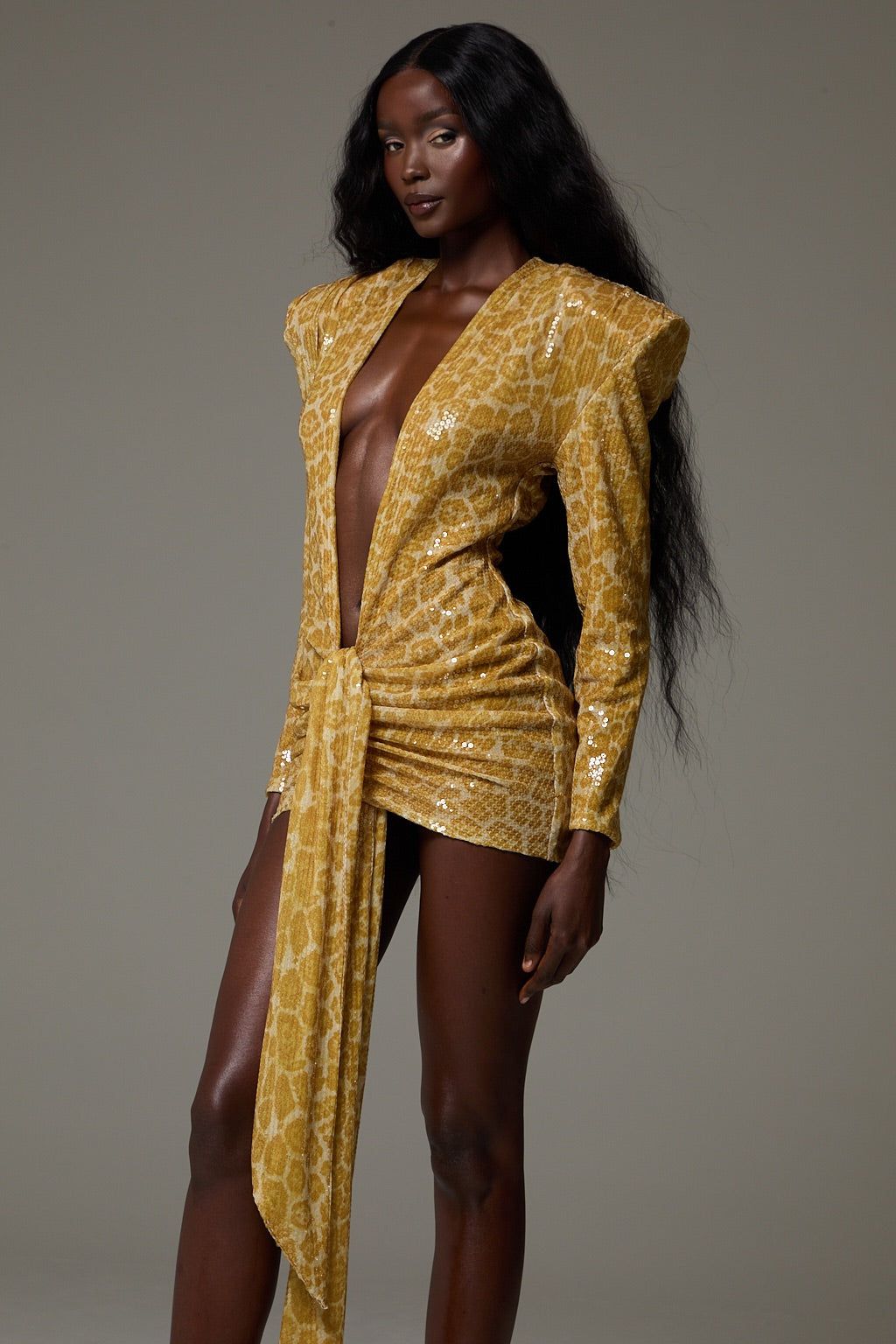 Mika Dress in Citrine Cheetah Ready To Ship