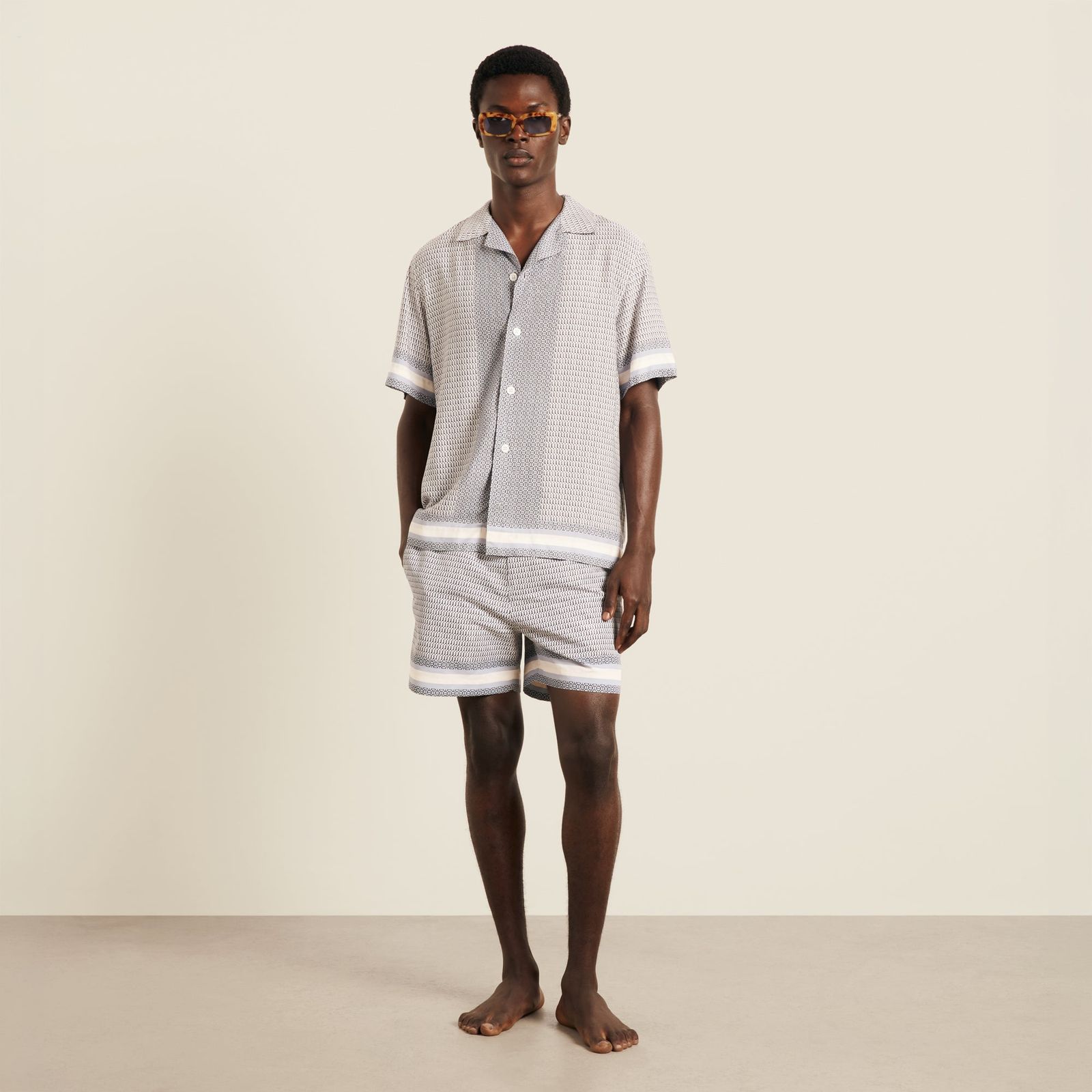 Berkeley Printed Swimshort - Powder Blue