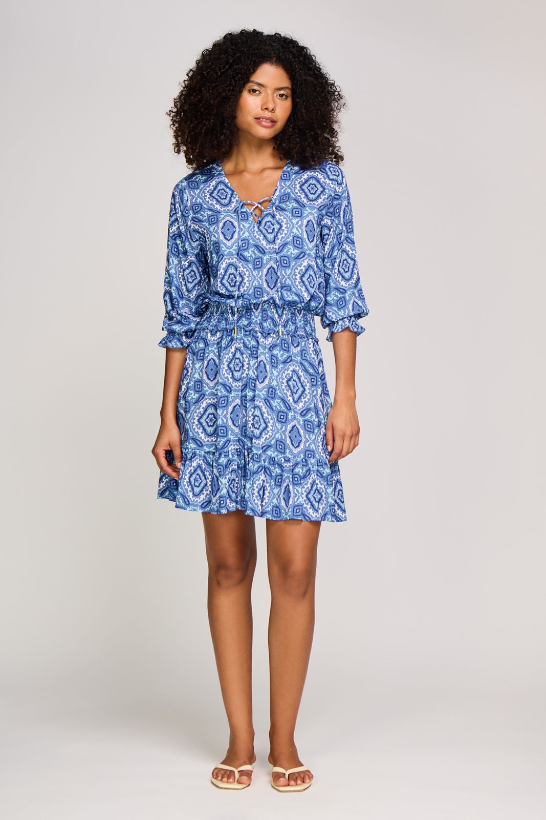 Mykonos Smocked Waist Mini Dress