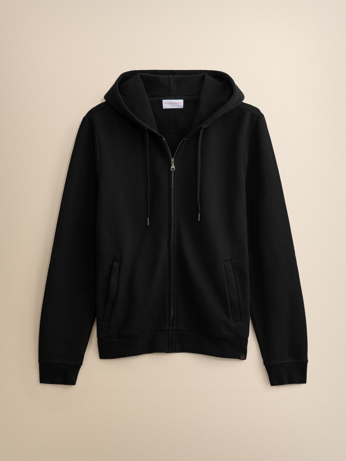 Harley Cotton Modal Zip Up Hoodie Black
