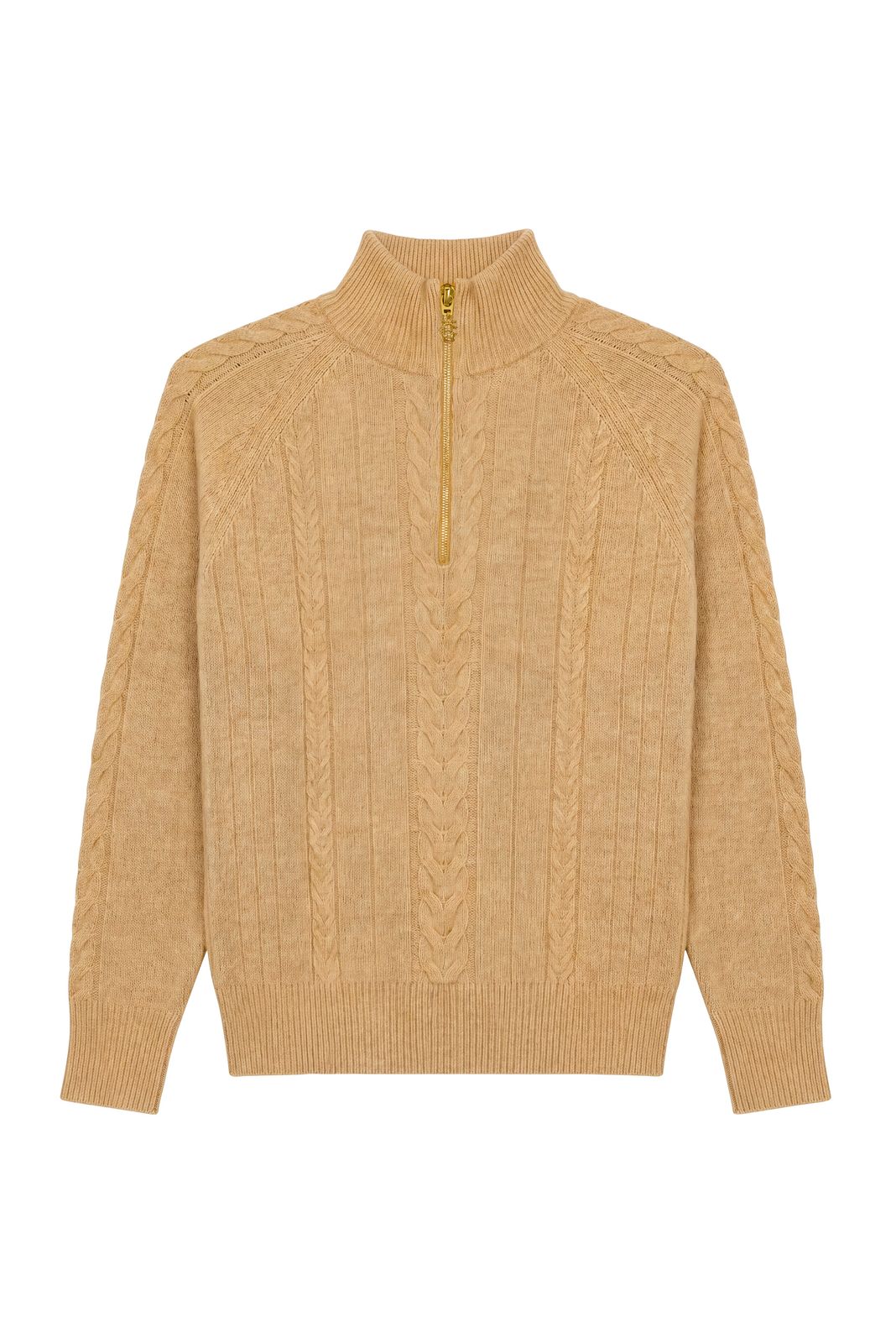 Fairford Quarter Zip Knit (camel)