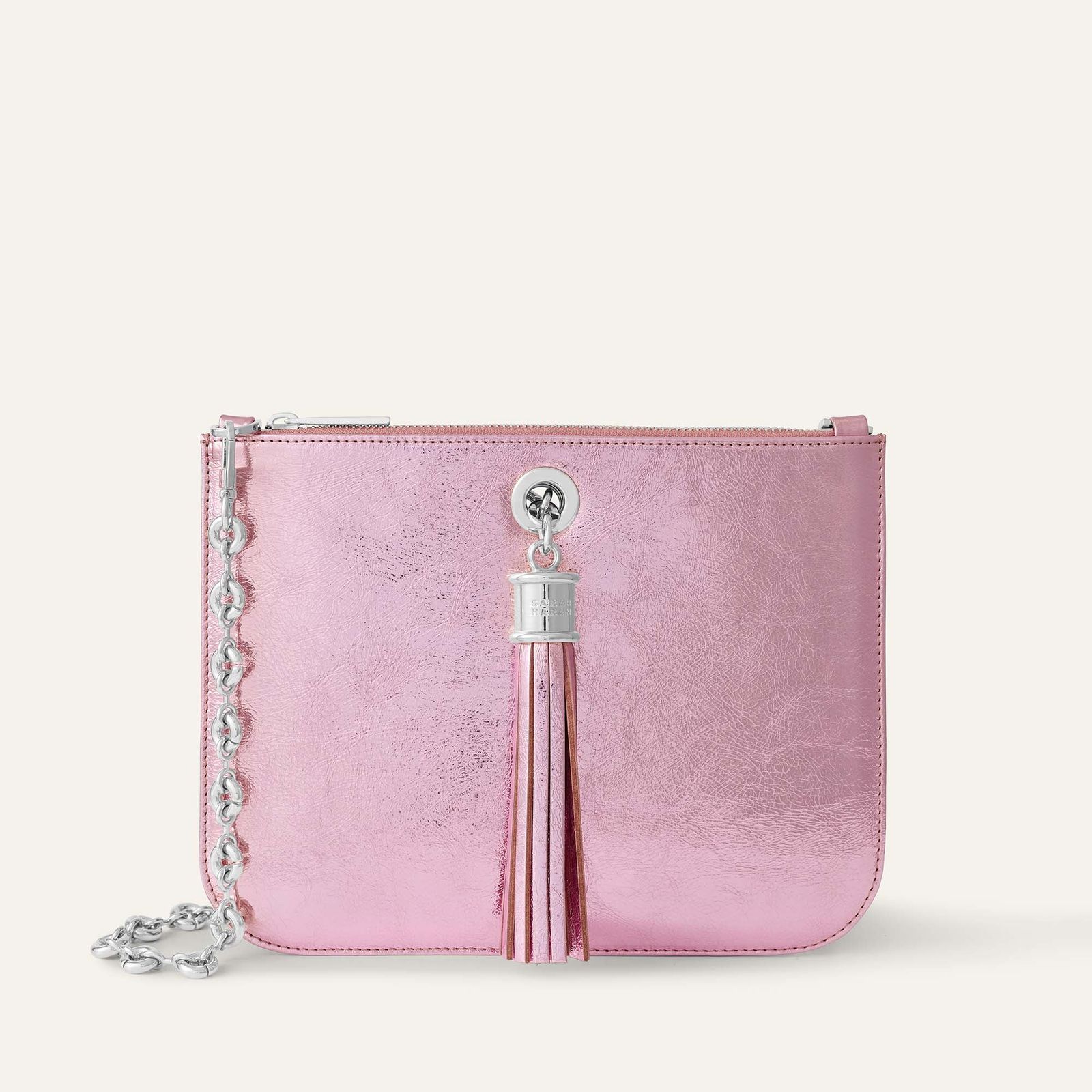 Ivy | Metallic Pink with Silver hardware