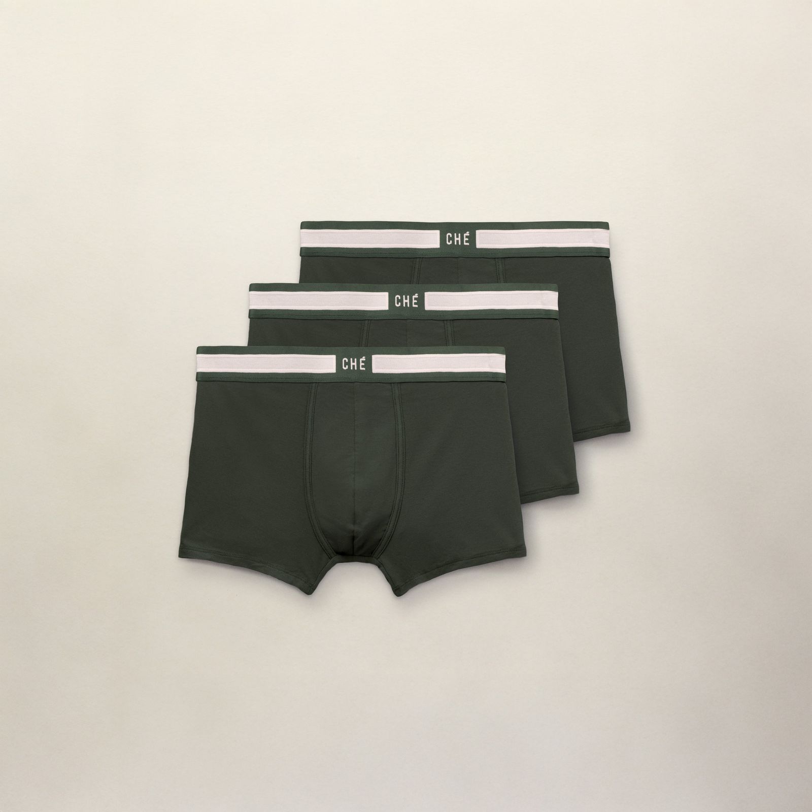 Signature Boxer Trunks 3 Pack - Pine Green