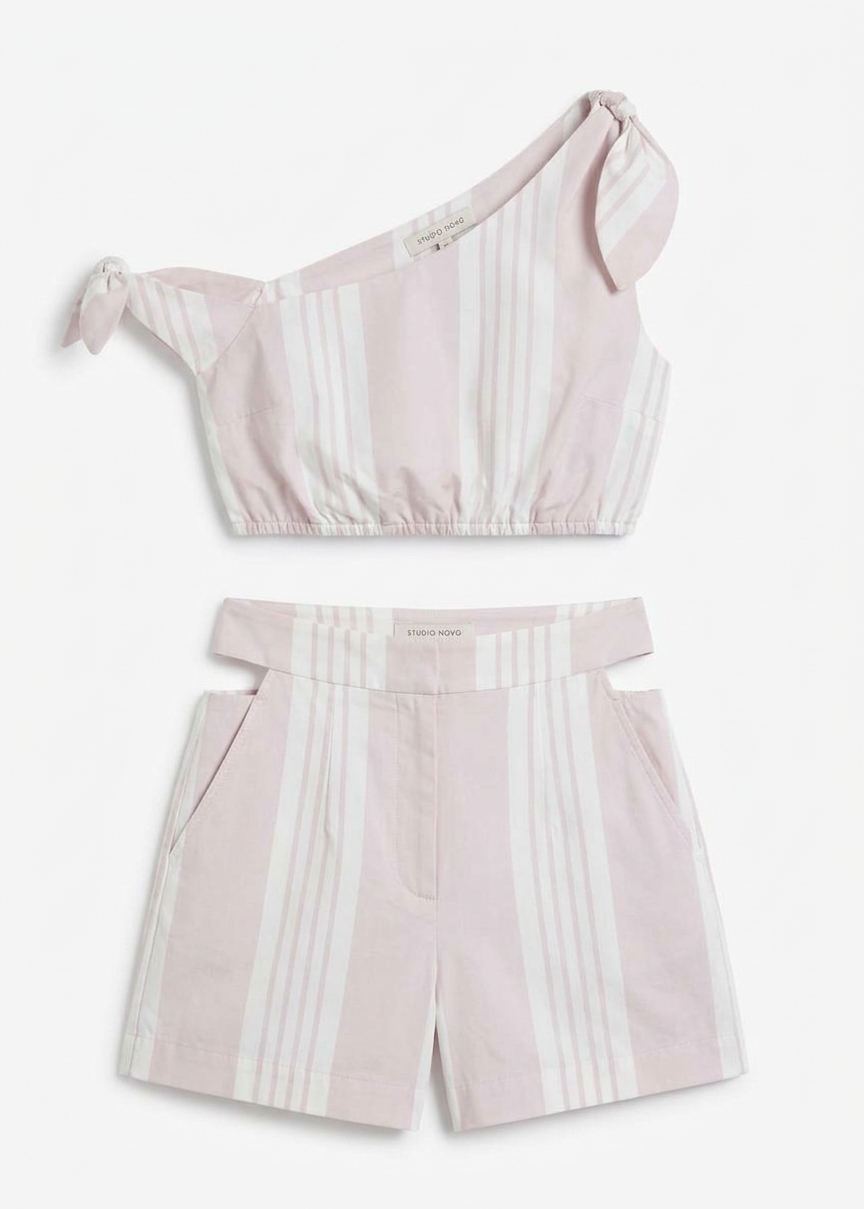 Posse Rosie Tie Top - Pink Stripe