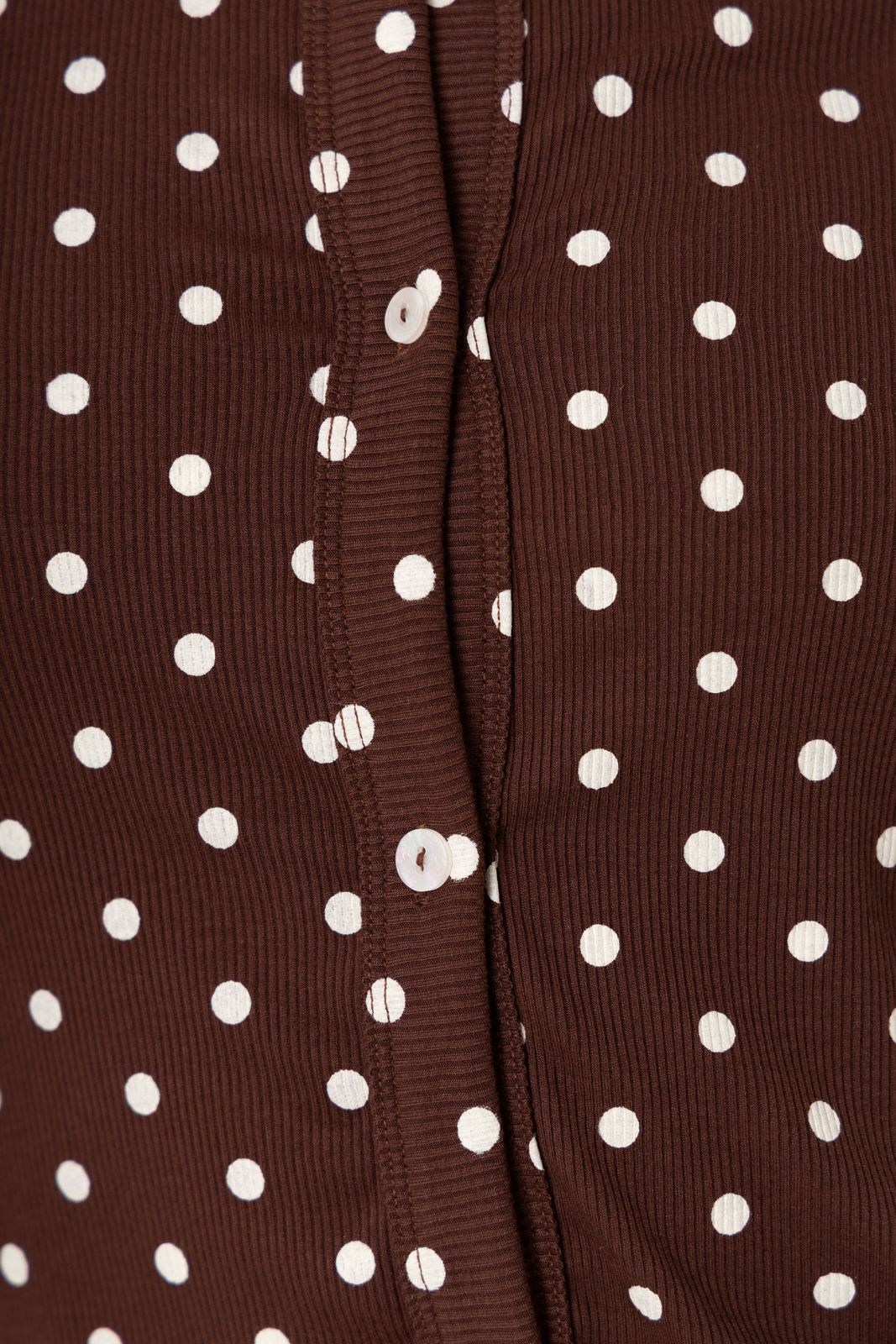 Edie Viscose Brown Polkadot Cardigan