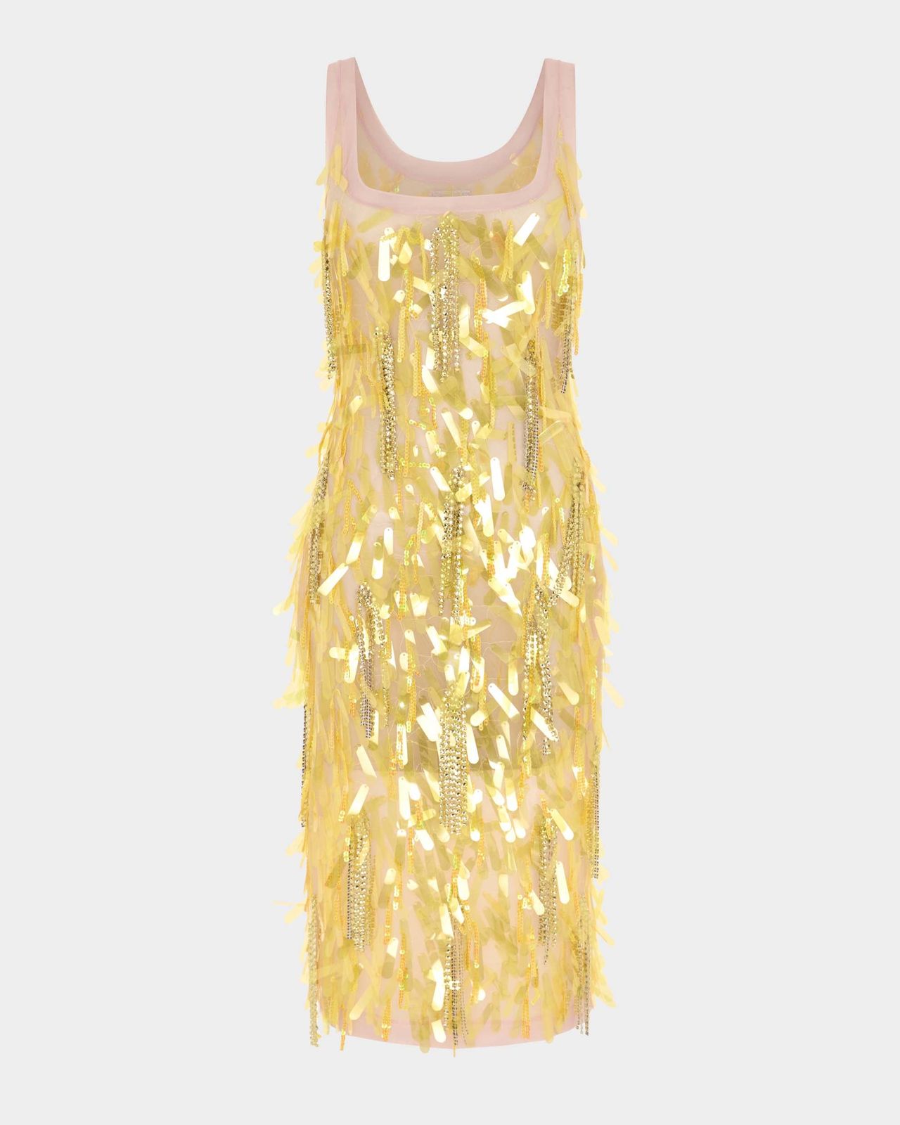 Shani Midi Dress in Embroidered Tulle