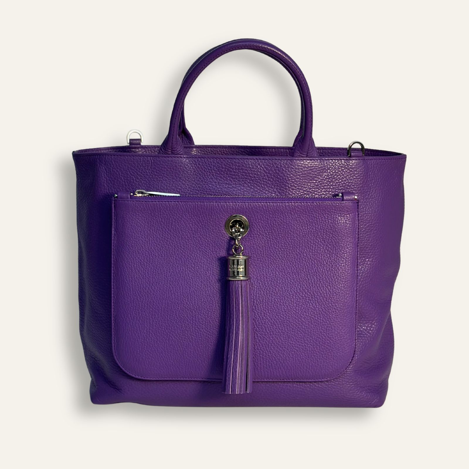 Preloved Dahlia Tote | Amethyst with Silver hardware