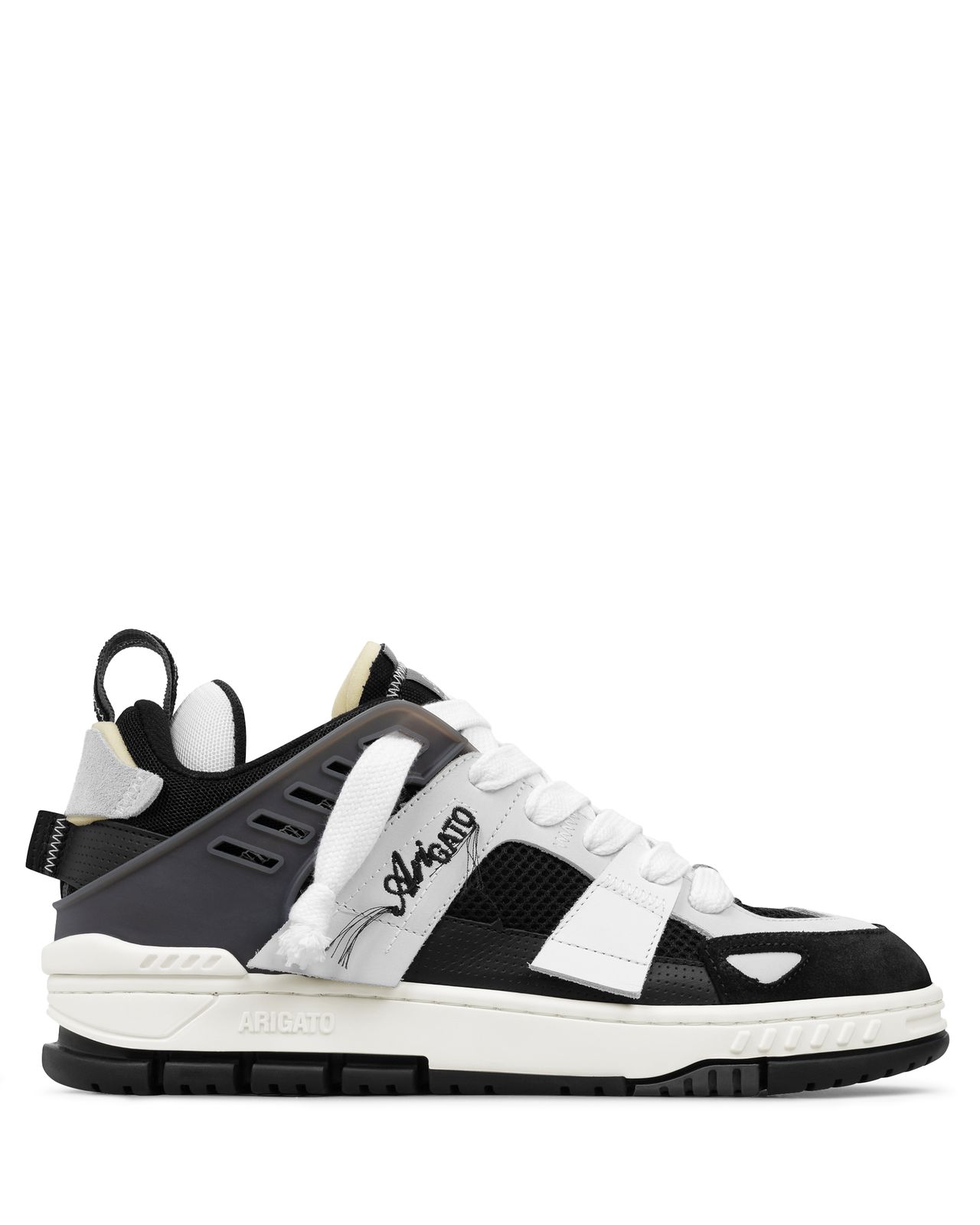 M Area Patchwork Black/White Leather/Mesh