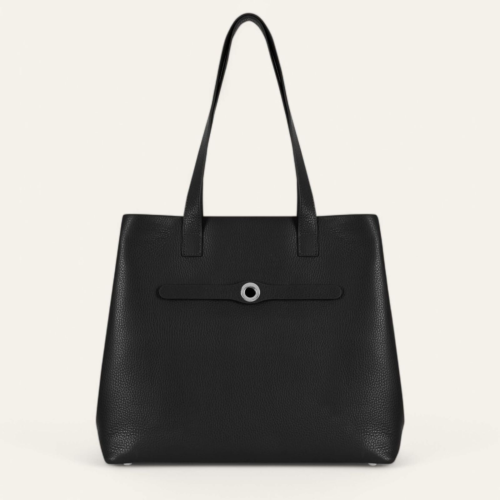 Michelle Tote | Black with Silver hardware