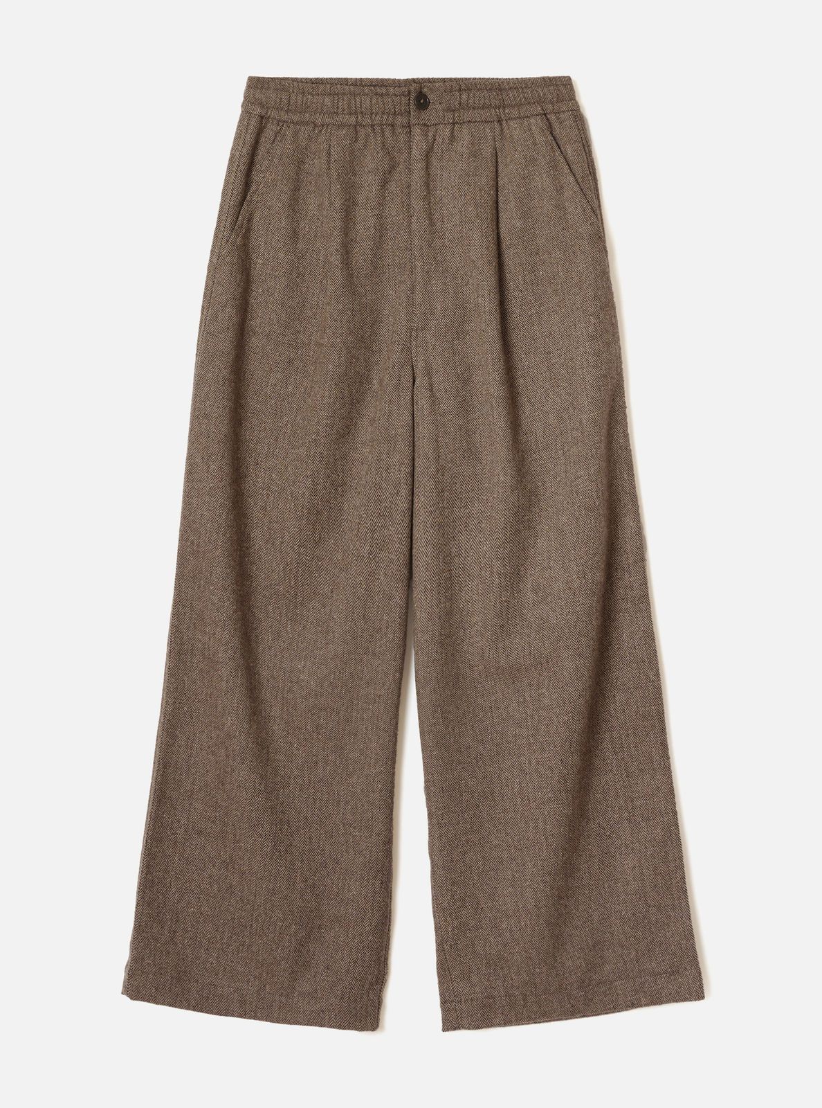 Brown Wool Herringbone Gillespie Pant