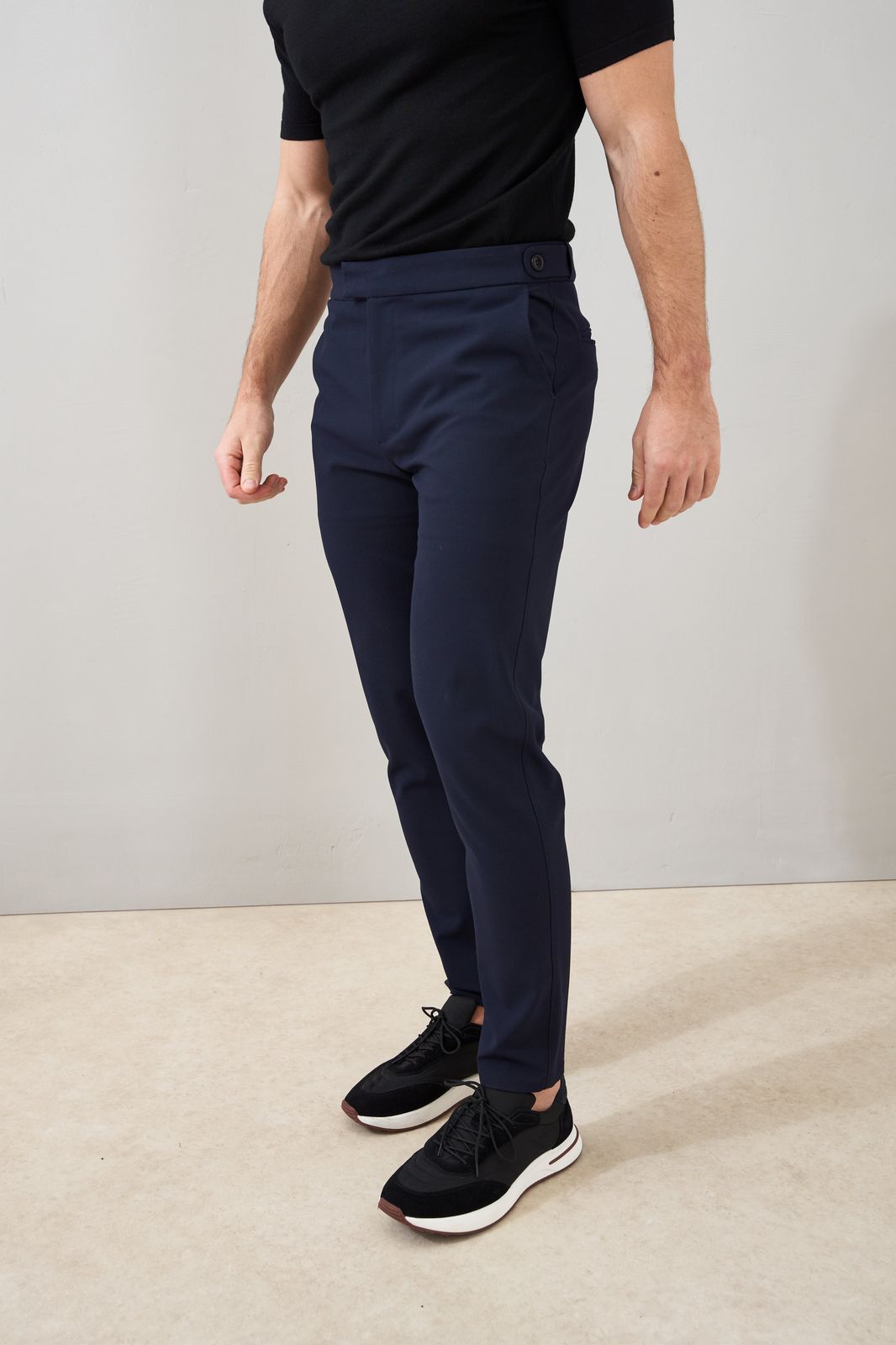 Slim Fit Tailored Trousers In Navy